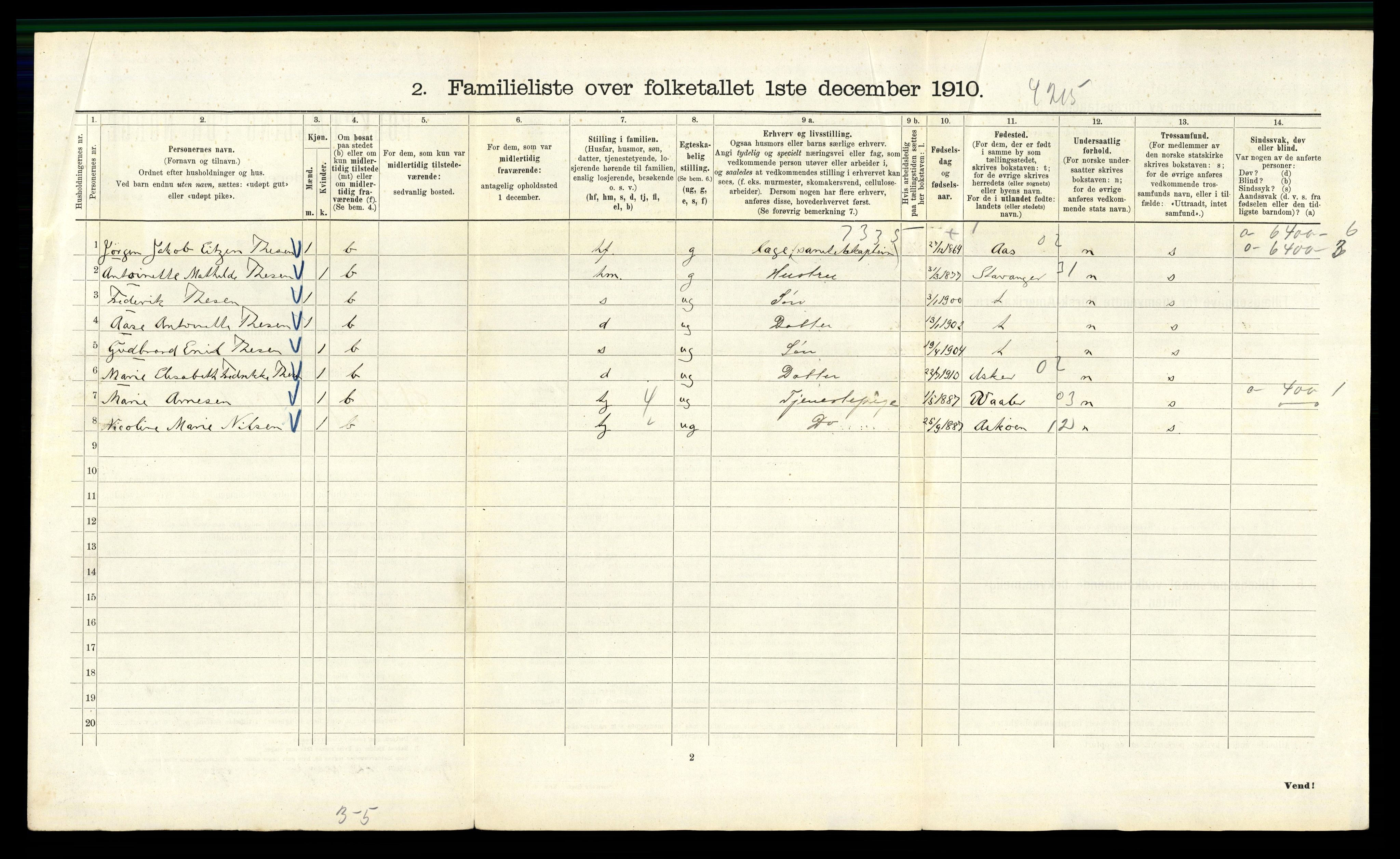 RA, 1910 census for Kristiania, 1910, p. 96946