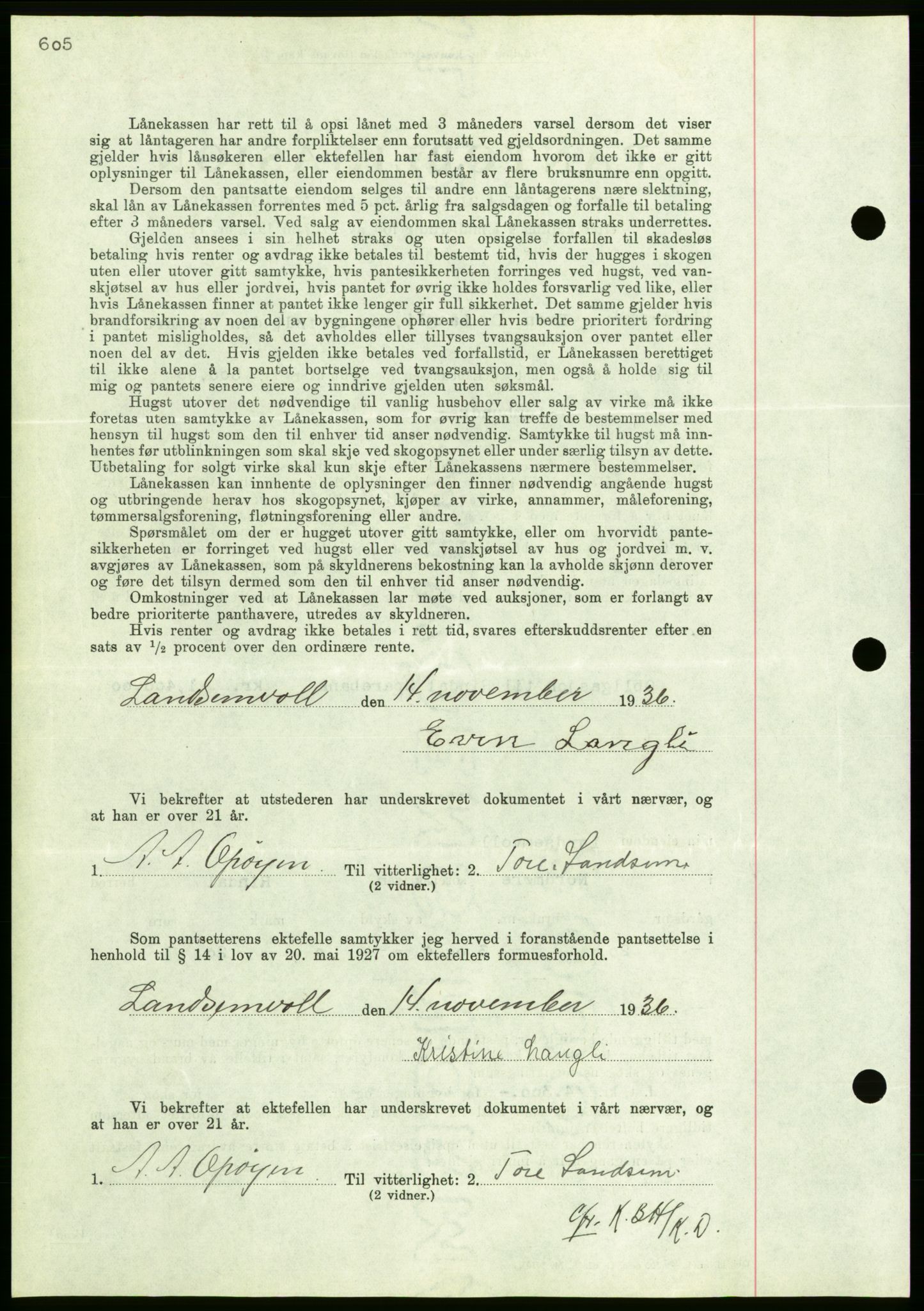 Nordmøre sorenskriveri, AV/SAT-A-4132/1/2/2Ca/L0090: Mortgage book no. B80, 1936-1937, Diary no: : 2827/1936