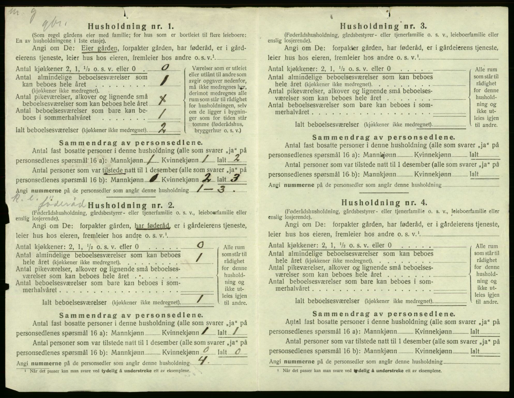 SAB, 1920 census for Fitjar, 1920, p. 53