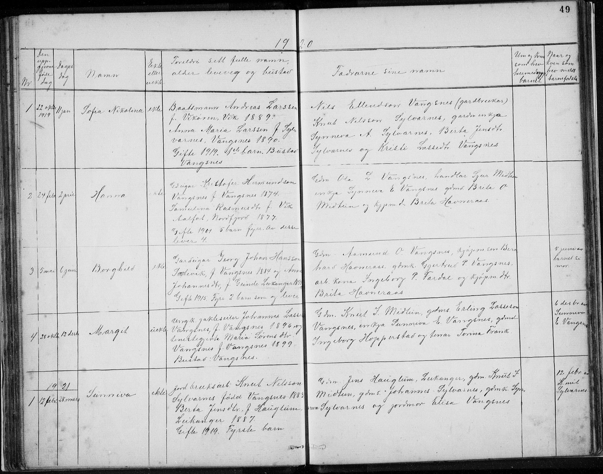 Vik sokneprestembete, SAB/A-81501: Parish register (copy) no. C 2, 1880-1934, p. 49