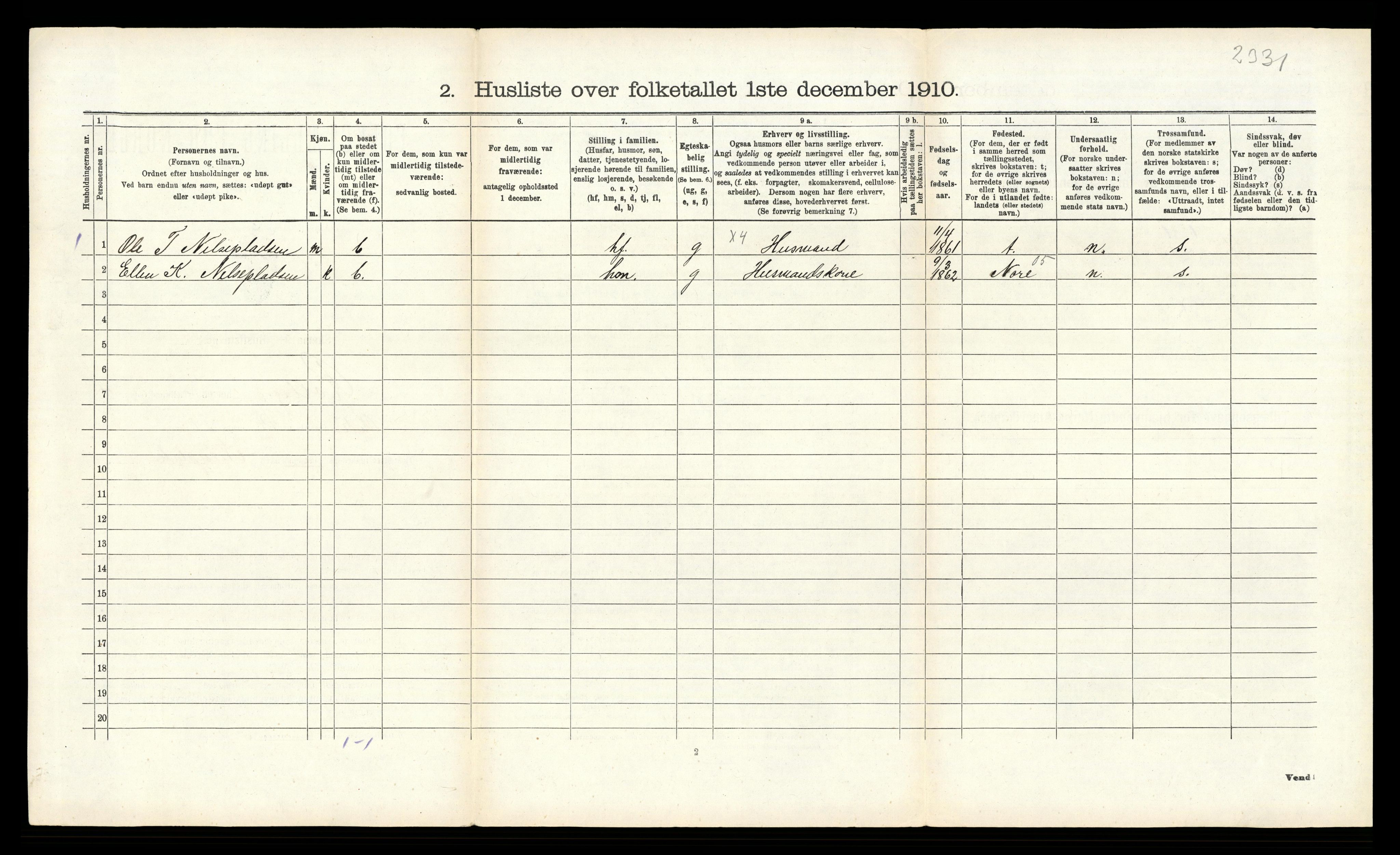 RA, 1910 census for Rollag, 1910, p. 230