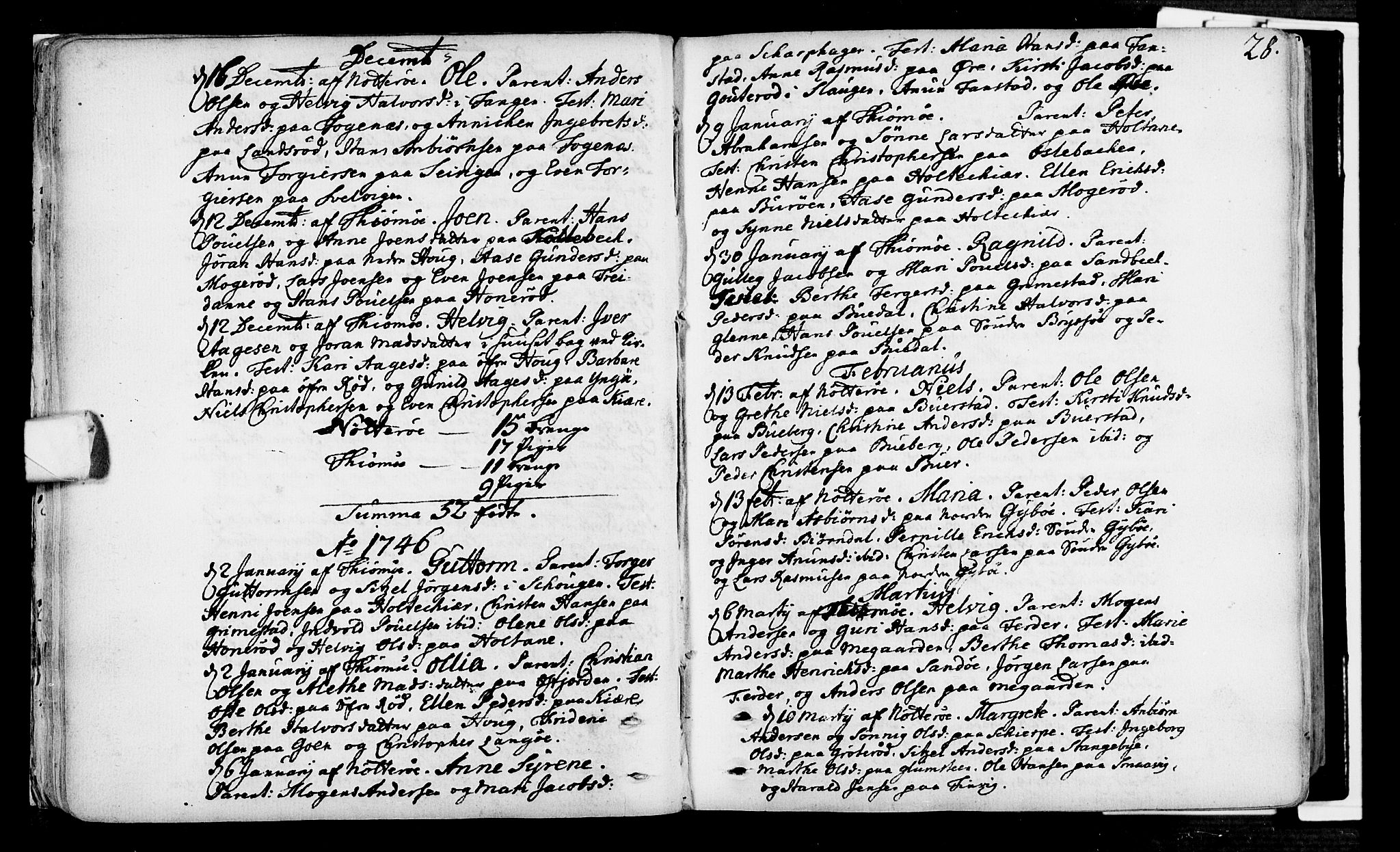 Nøtterøy kirkebøker, AV/SAKO-A-354/F/Fa/L0002: Parish register (official) no. I 2, 1738-1790, p. 28