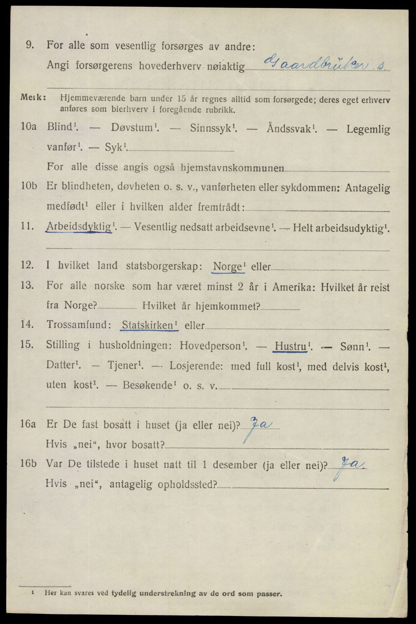 SAO, 1920 census for Spydeberg, 1920, p. 6148