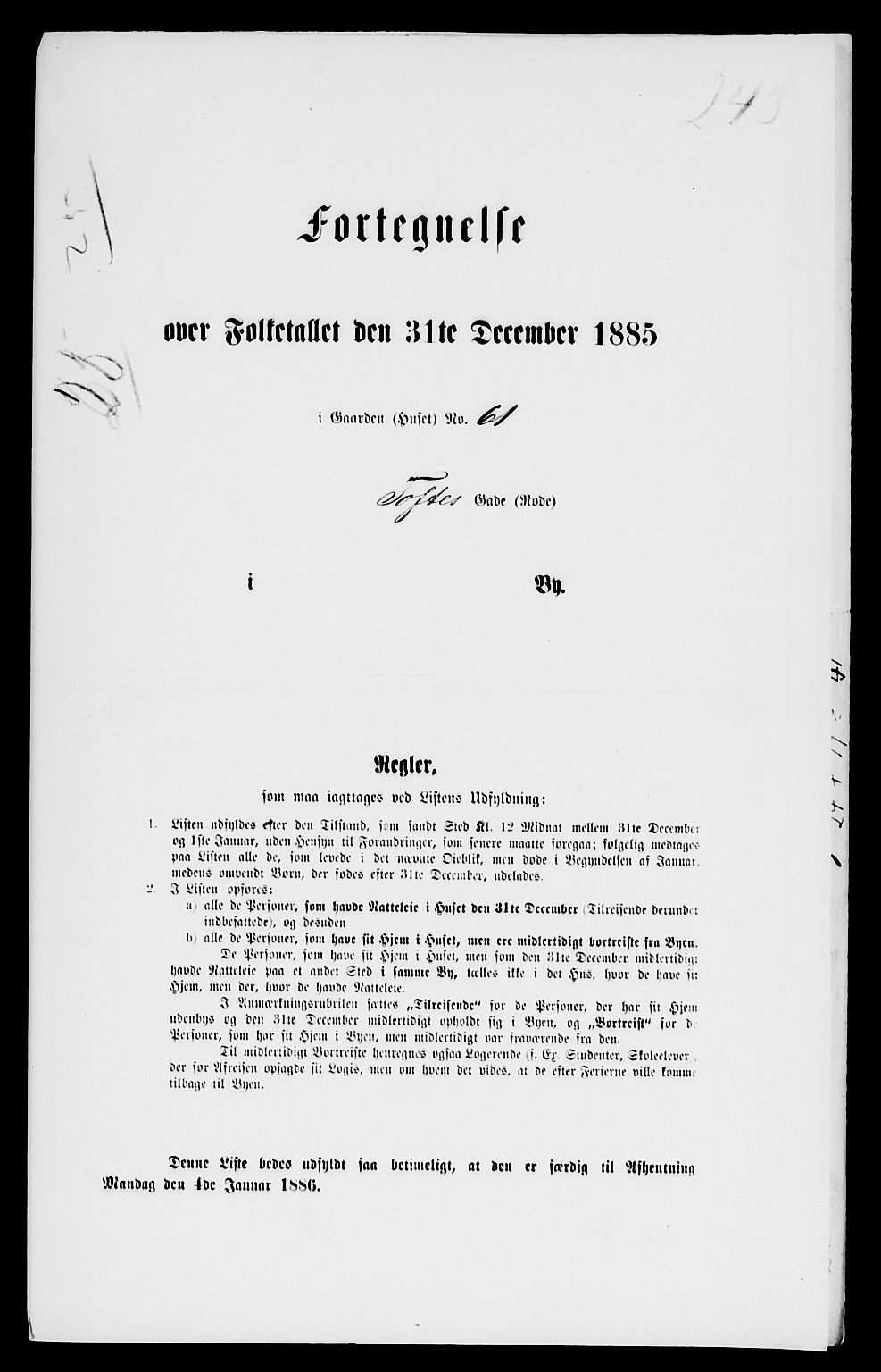 RA, 1885 census for 0301 Kristiania, 1885, p. 12005