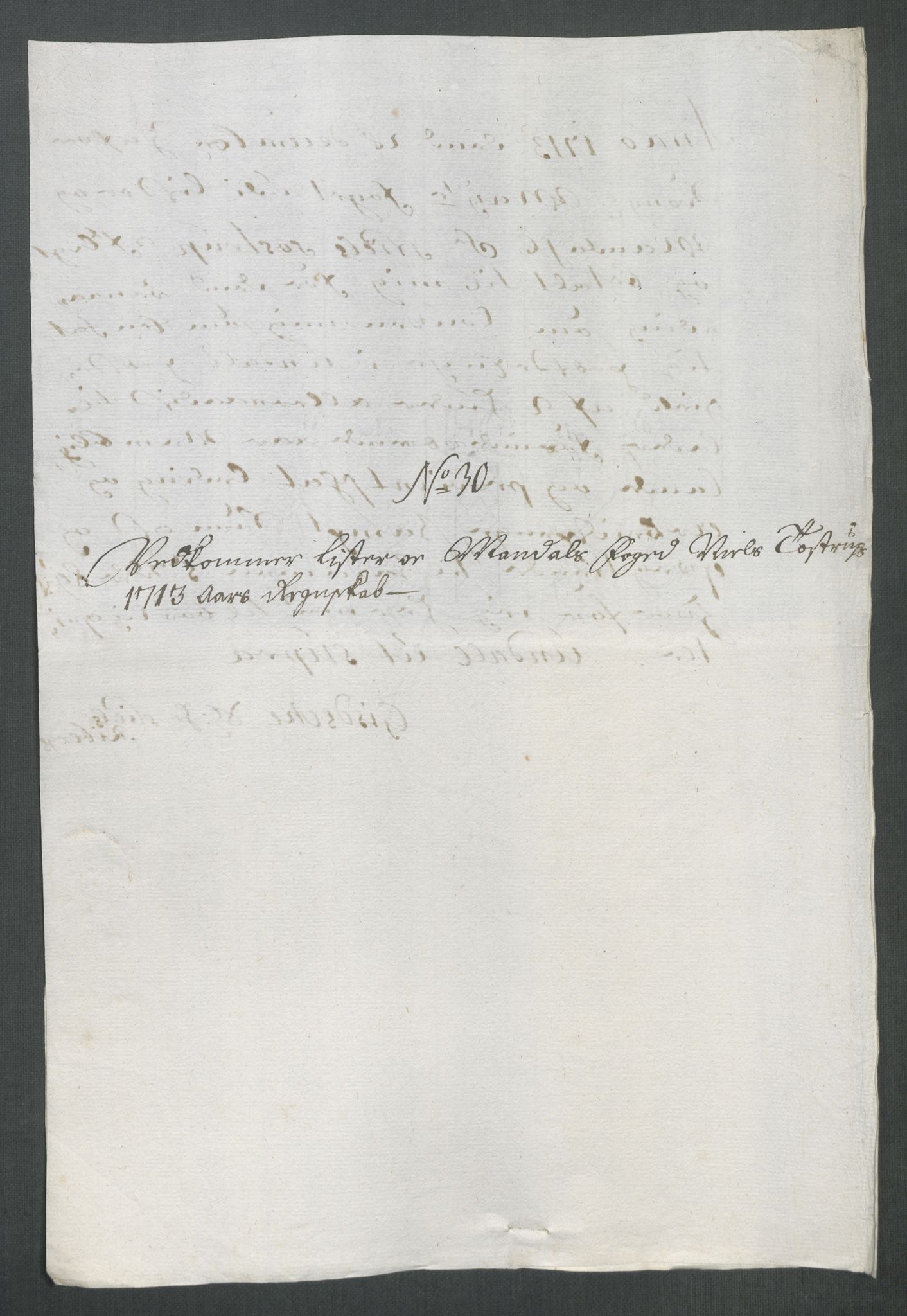 Rentekammeret inntil 1814, Reviderte regnskaper, Fogderegnskap, RA/EA-4092/R43/L2556: Fogderegnskap Lista og Mandal, 1713, p. 437