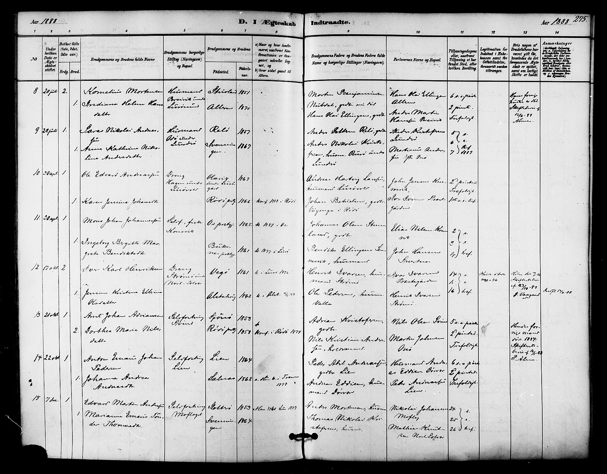 Ministerialprotokoller, klokkerbøker og fødselsregistre - Nordland, AV/SAT-A-1459/839/L0568: Parish register (official) no. 839A05, 1880-1902, p. 275