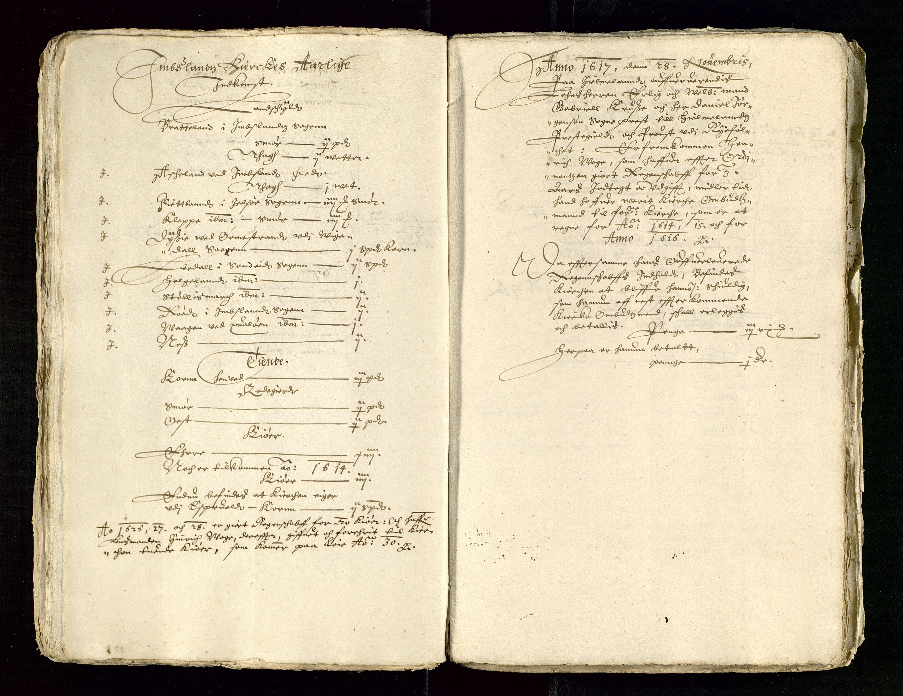 Stavanger len, AV/SAST-A-101870/Ob/L0018: Kirkeregnskaper, 1613-1632, p. 36