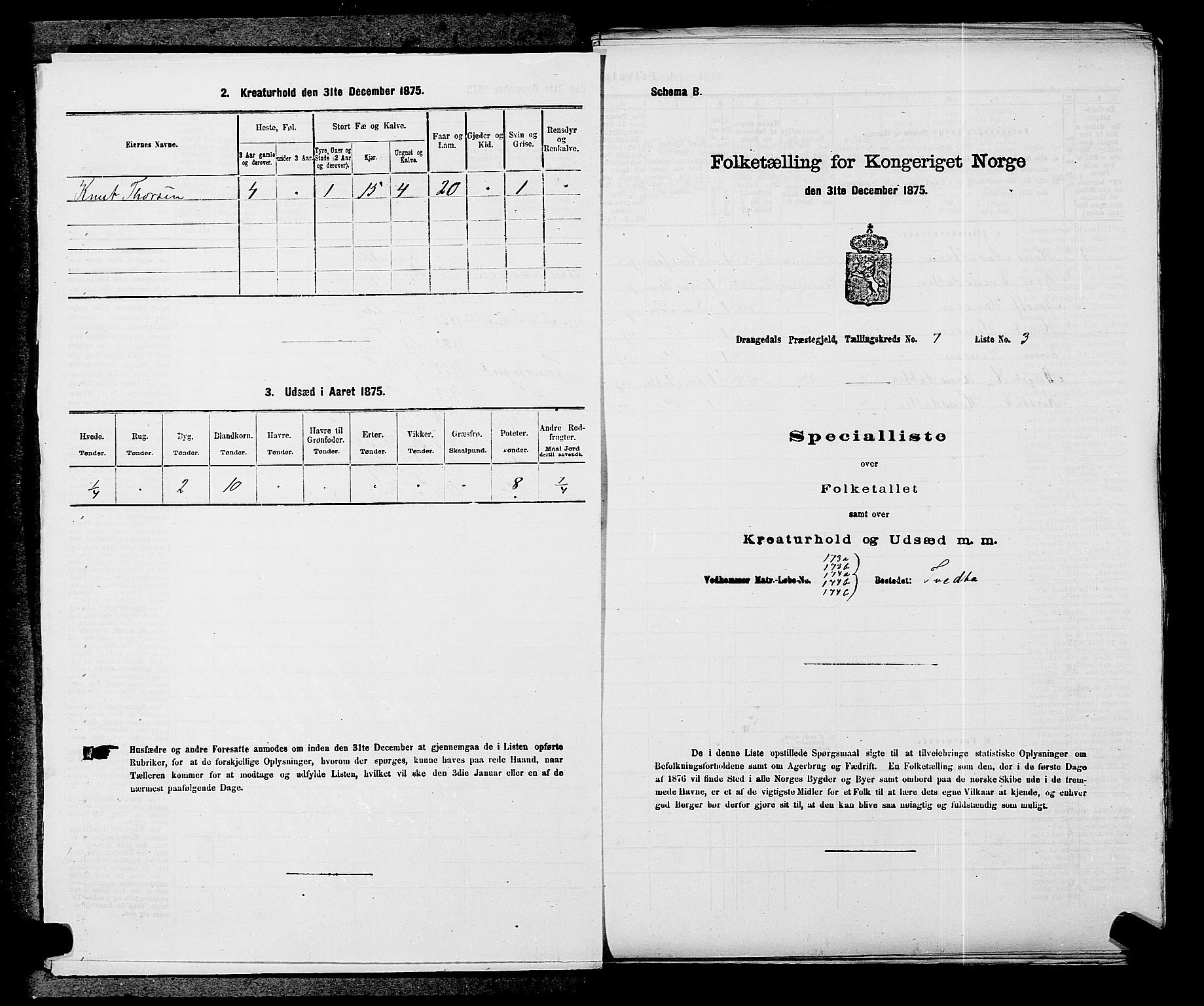 SAKO, 1875 census for 0817P Drangedal, 1875, p. 672