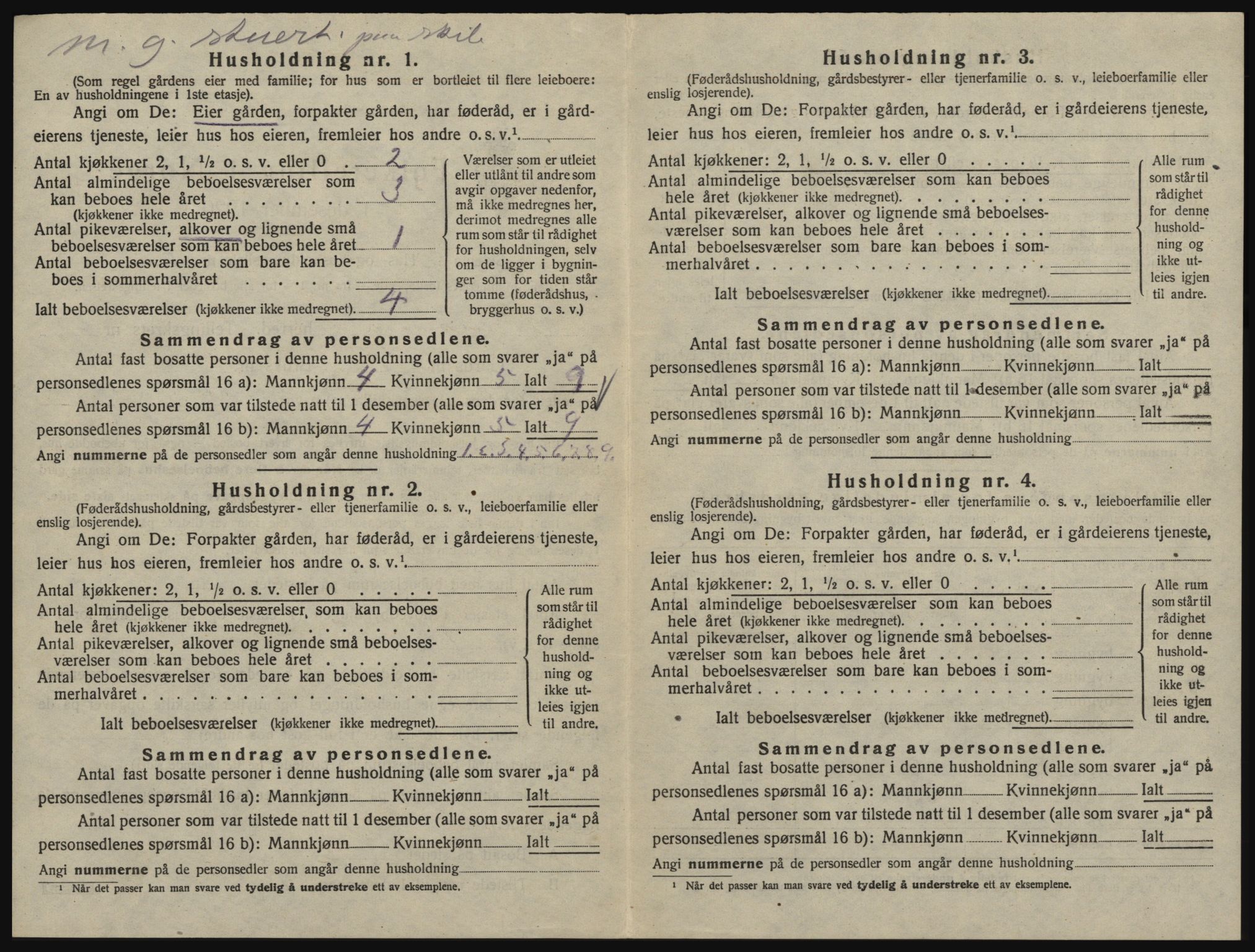 SAO, 1920 census for Glemmen, 1920, p. 1932