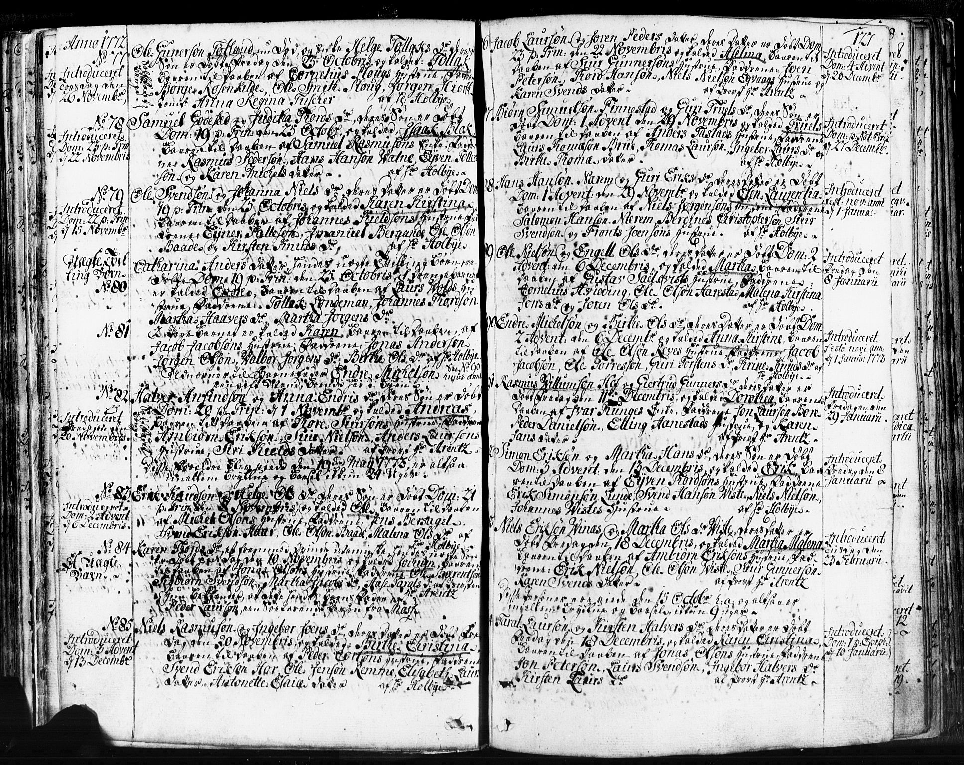 Domkirken sokneprestkontor, SAST/A-101812/001/30/30BB/L0004: Parish register (copy) no. B 4, 1752-1790, p. 127