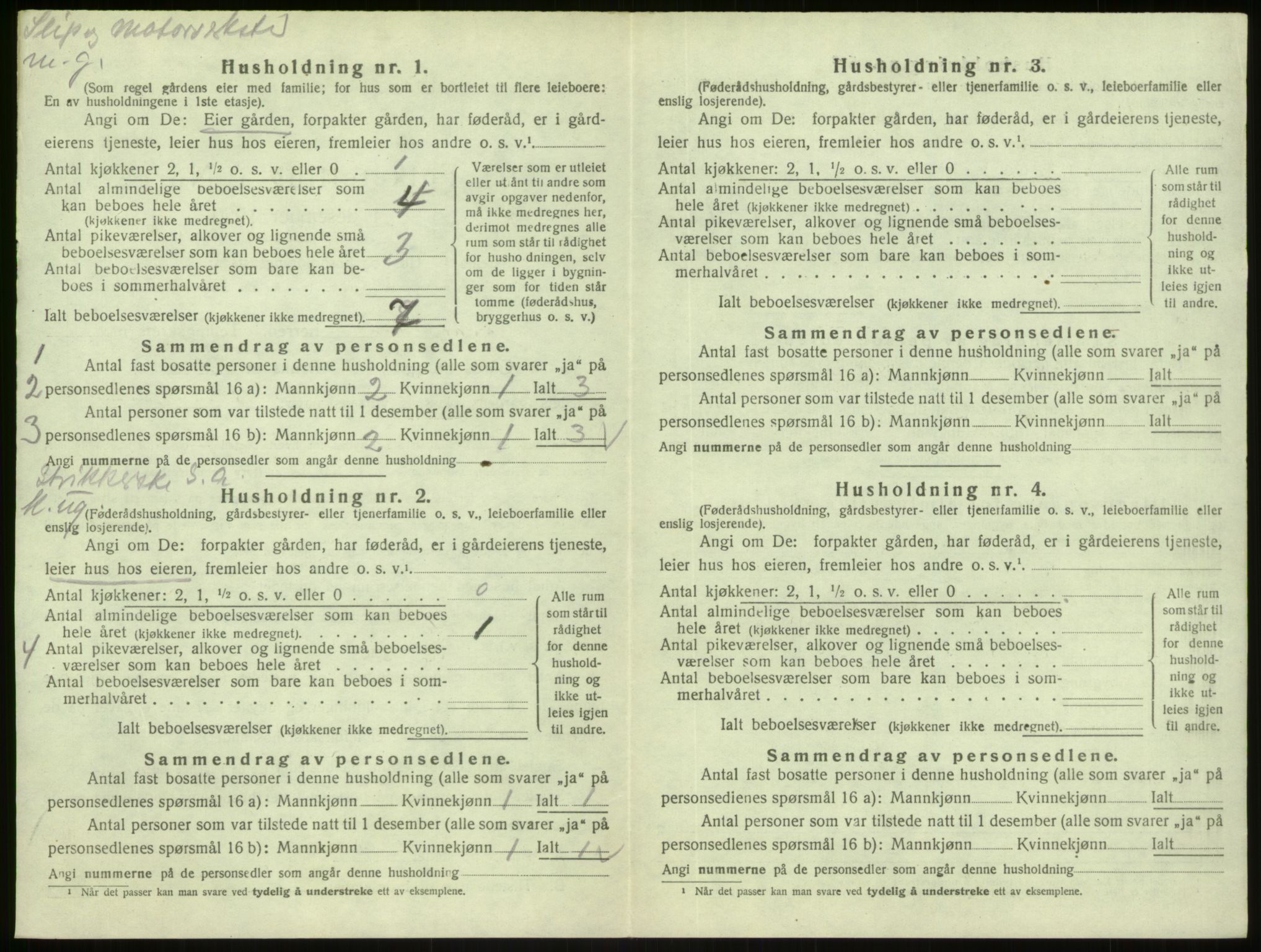 SAB, 1920 census for Masfjorden, 1920, p. 422