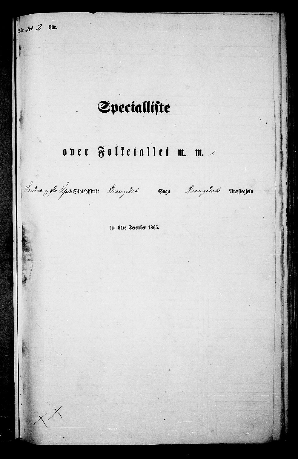 RA, 1865 census for Drangedal, 1865, p. 29