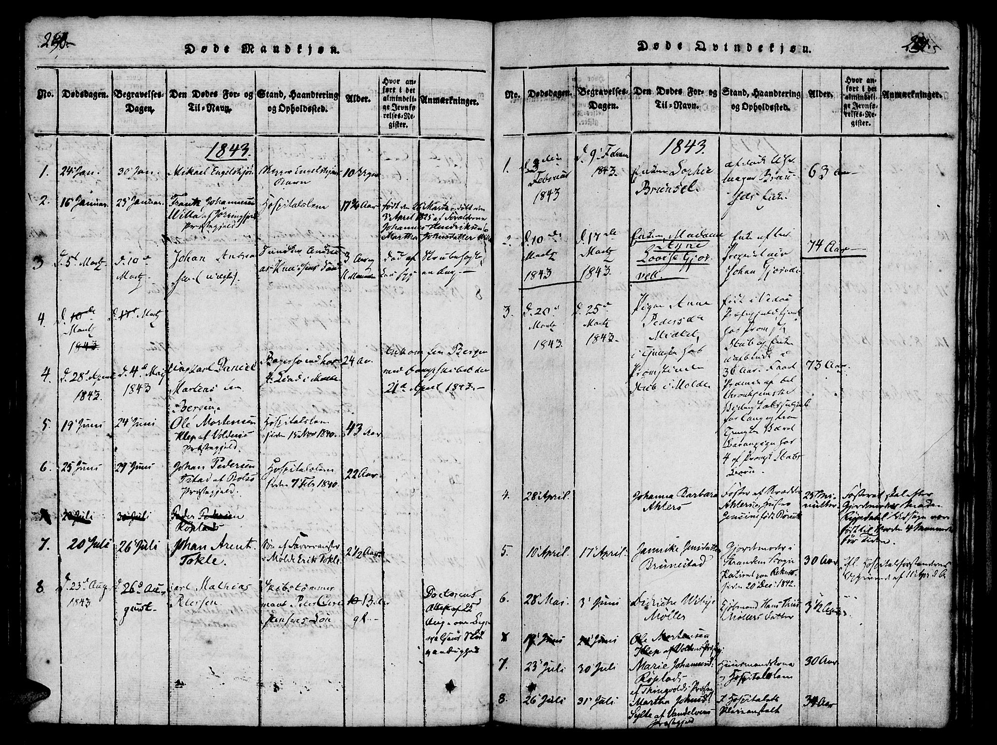 Ministerialprotokoller, klokkerbøker og fødselsregistre - Møre og Romsdal, SAT/A-1454/558/L0688: Parish register (official) no. 558A02, 1818-1843, p. 250-251