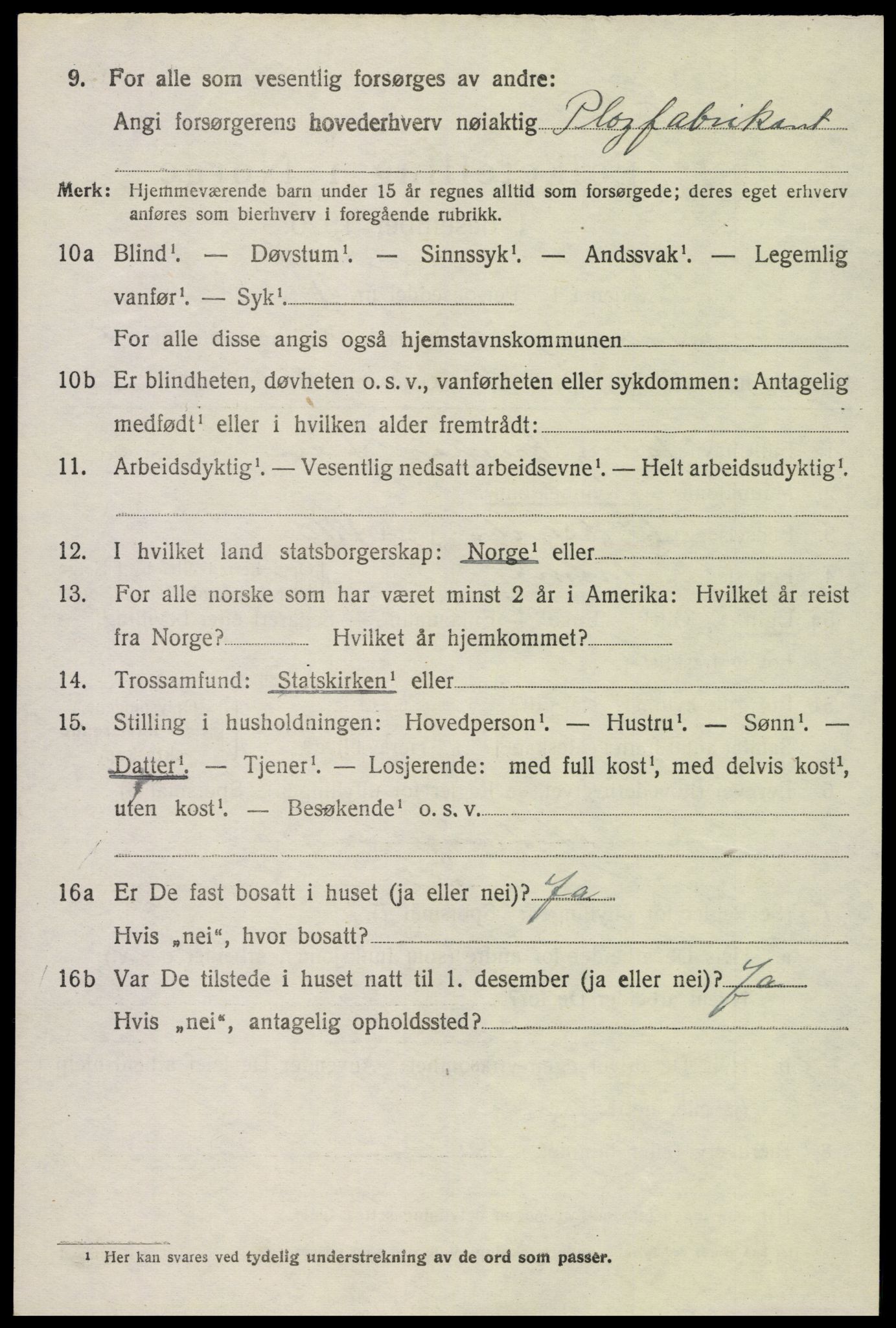 SAK, 1920 census for Tromøy, 1920, p. 4970