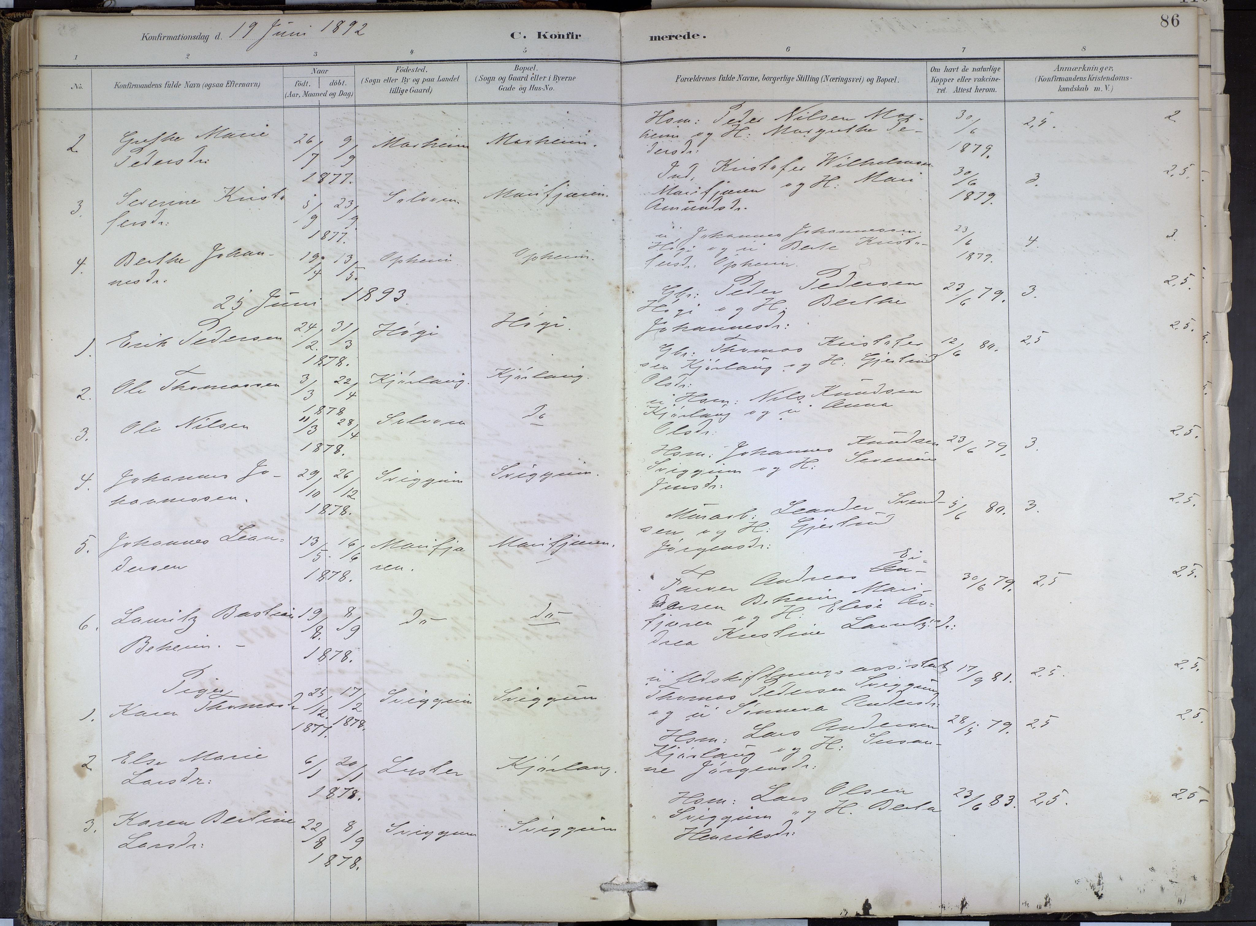 Hafslo sokneprestembete, SAB/A-80301/H/Haa/Haae/L0001: Parish register (official) no. E 1, 1886-1934, p. 86