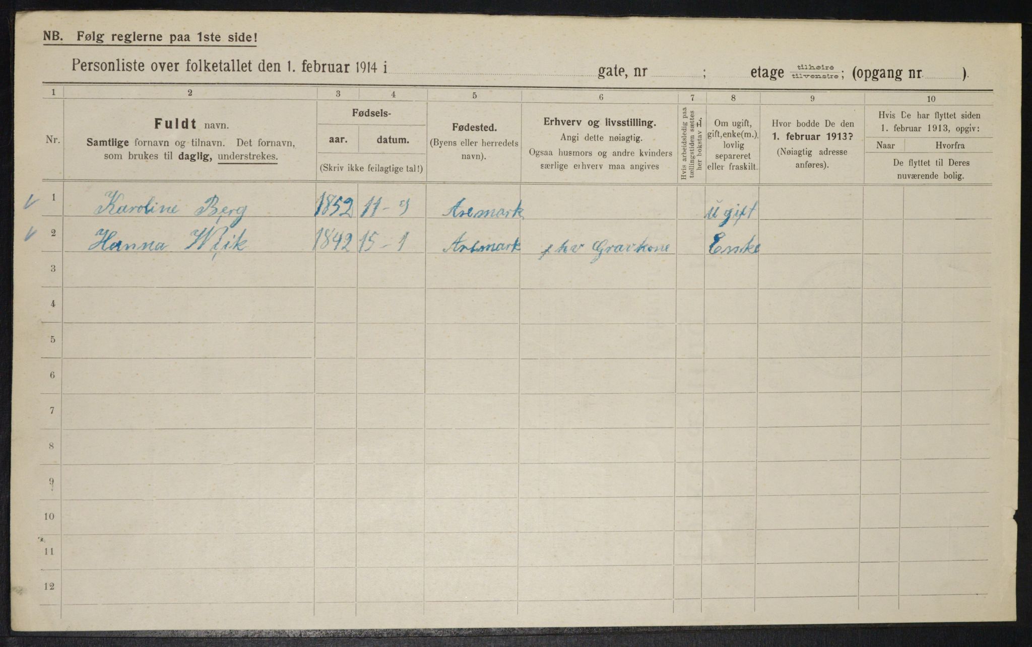 OBA, Municipal Census 1914 for Kristiania, 1914, p. 8141