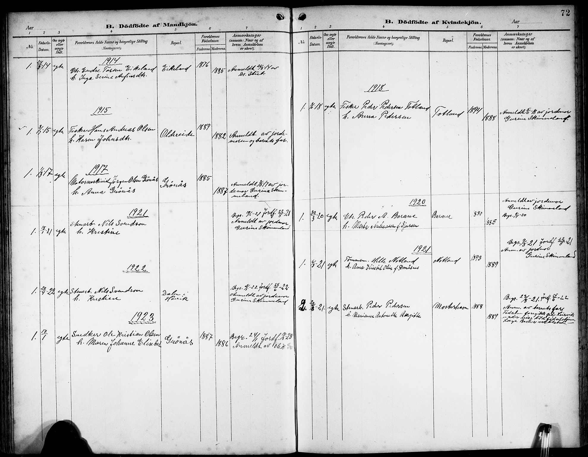 Finnås sokneprestembete, AV/SAB-A-99925/H/Ha/Hab/Haba/L0004: Parish register (copy) no. A 4, 1901-1924, p. 72