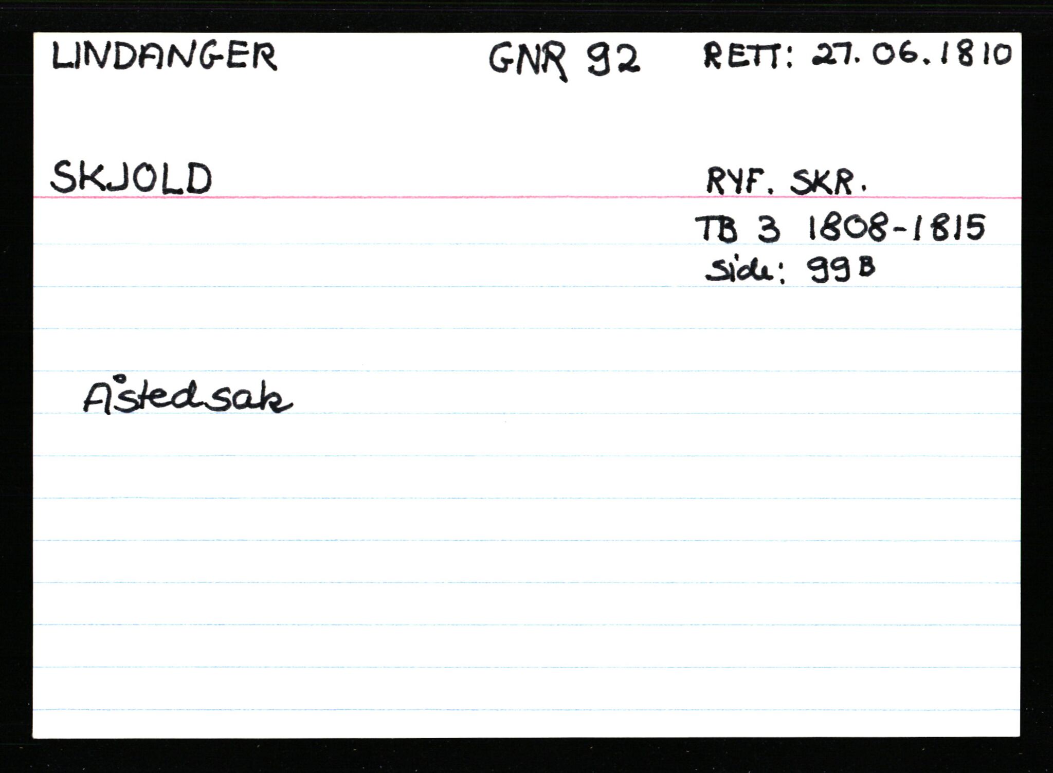 Statsarkivet i Stavanger, AV/SAST-A-101971/03/Y/Ym/L0035: Åstedskort sortert etter gårdsnavn: Leiranger - Lindanger, 1600-1950, p. 699