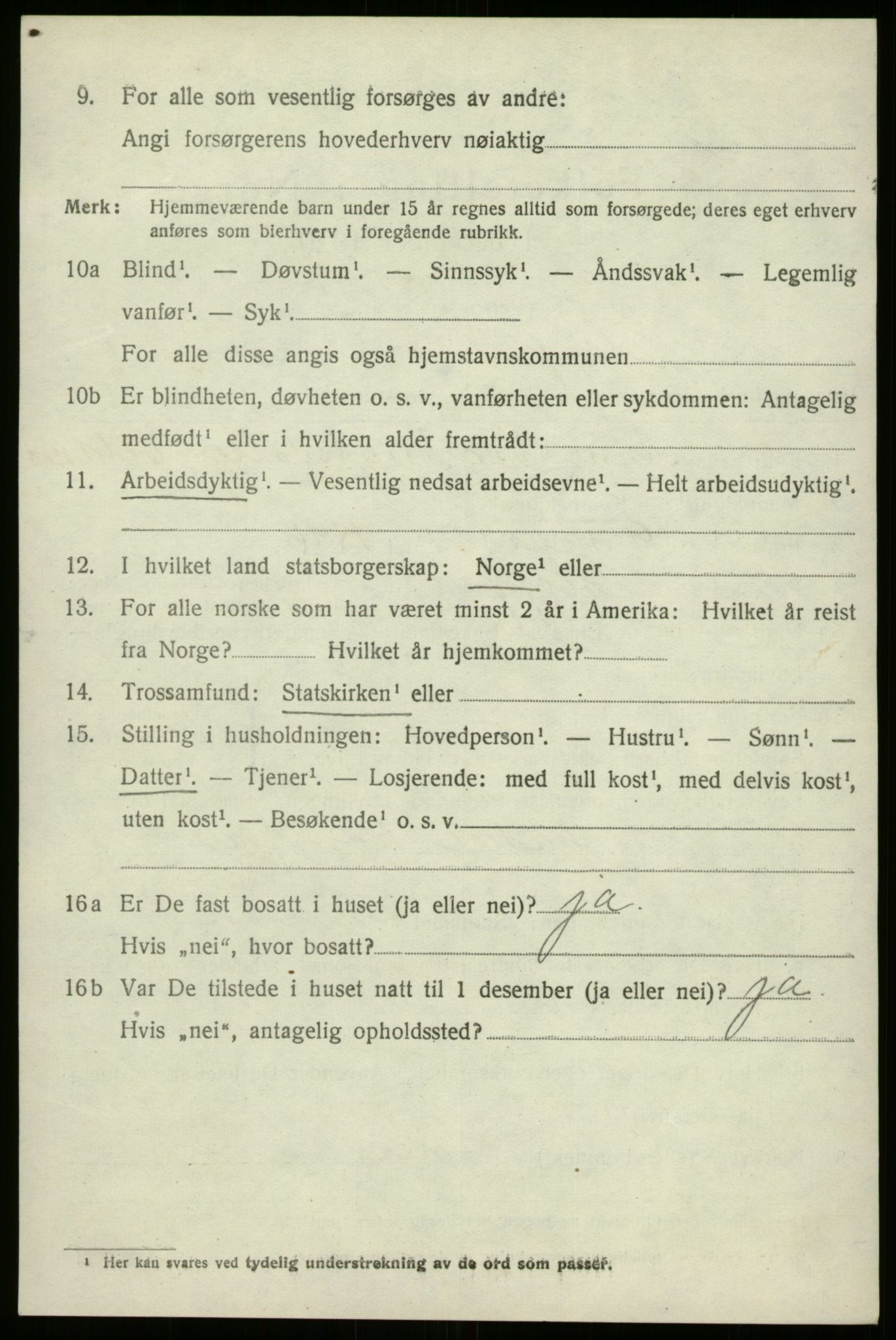 SAB, 1920 census for Gloppen, 1920, p. 4385