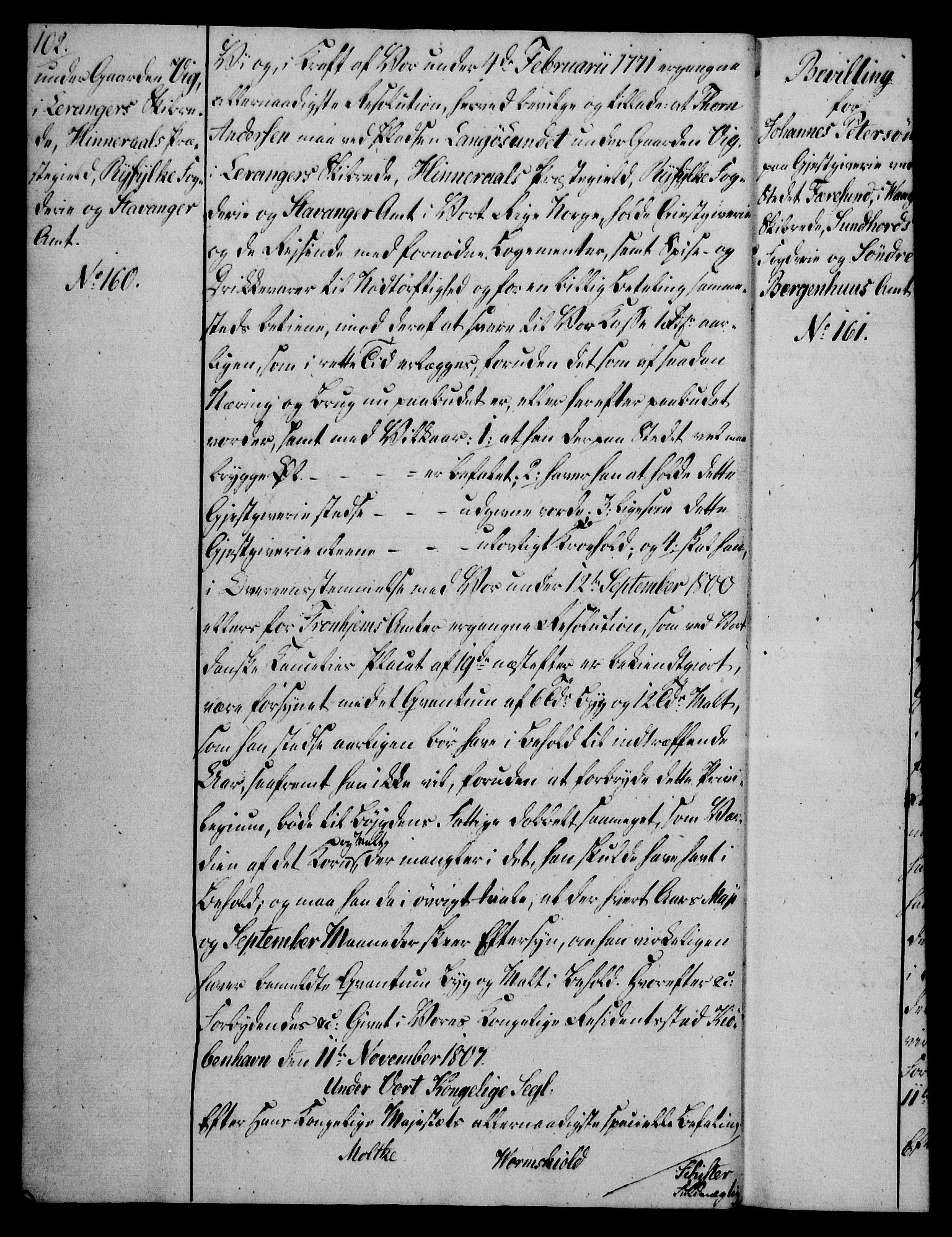 Rentekammeret, Kammerkanselliet, RA/EA-3111/G/Gg/Gga/L0019: Norsk ekspedisjonsprotokoll med register (merket RK 53.19), 1807-1810, p. 102
