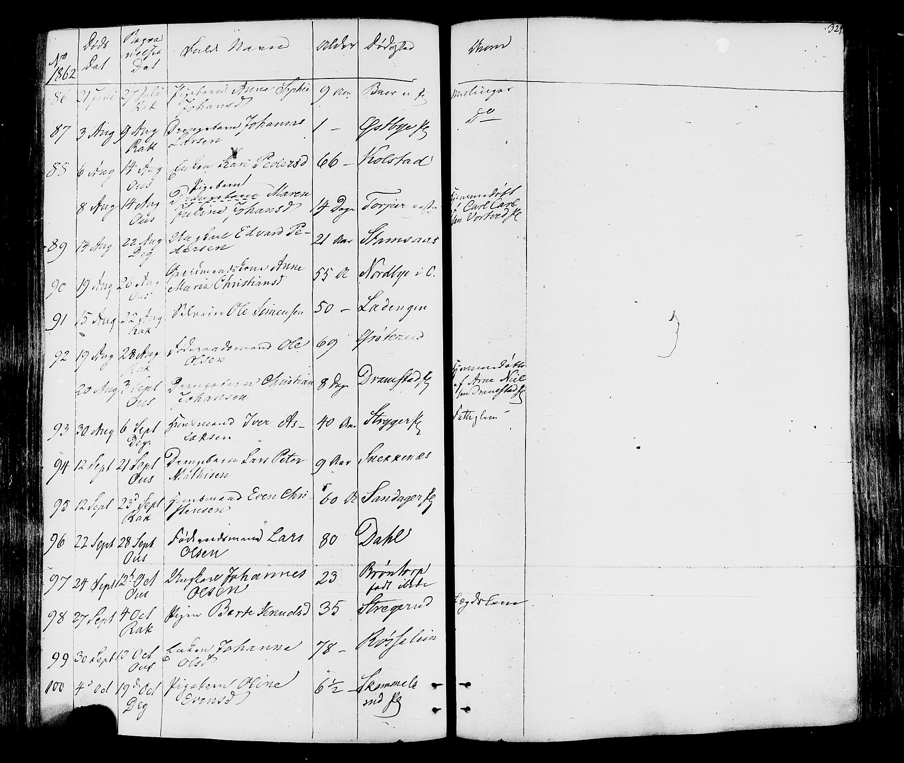 Rakkestad prestekontor Kirkebøker, AV/SAO-A-2008/F/Fa/L0011: Parish register (official) no. I 11, 1862-1877, p. 324