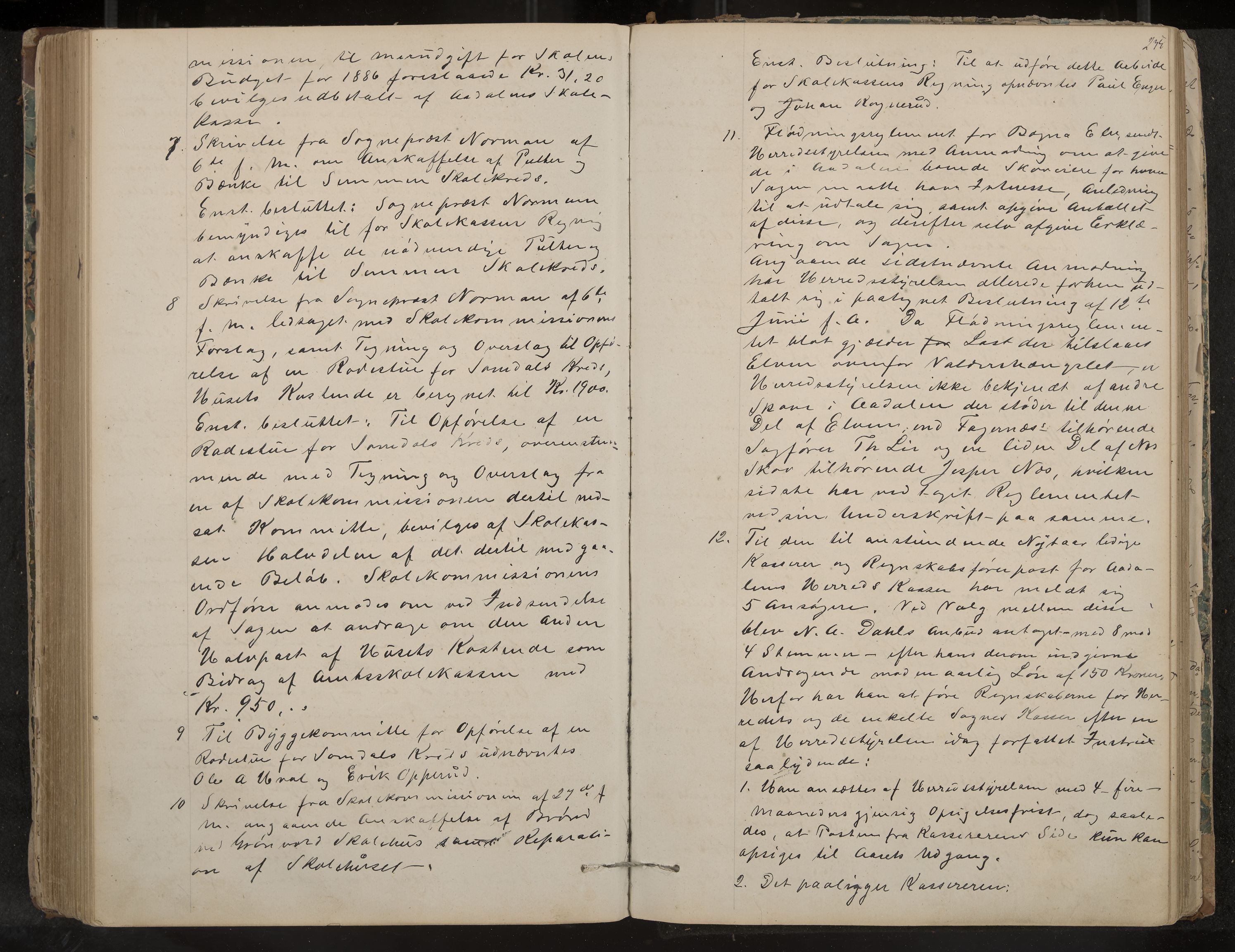 Ådal formannskap og sentraladministrasjon, IKAK/0614021/A/Aa/L0001: Møtebok, 1858-1891, p. 235