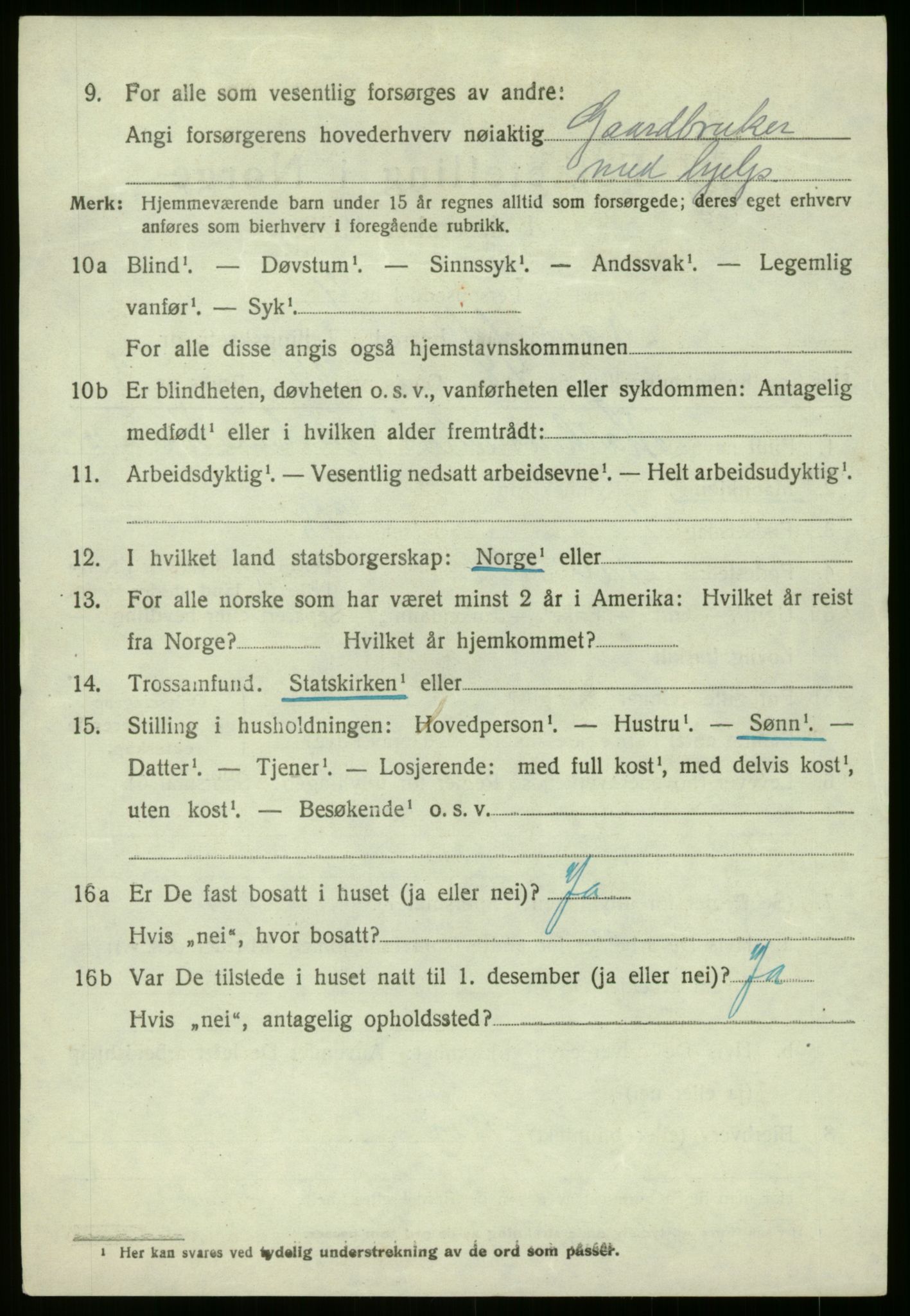 SAB, 1920 census for Naustdal, 1920, p. 2348