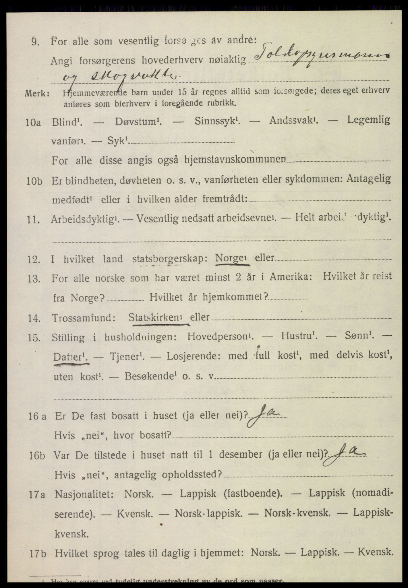 SAT, 1920 census for Nordli, 1920, p. 1804