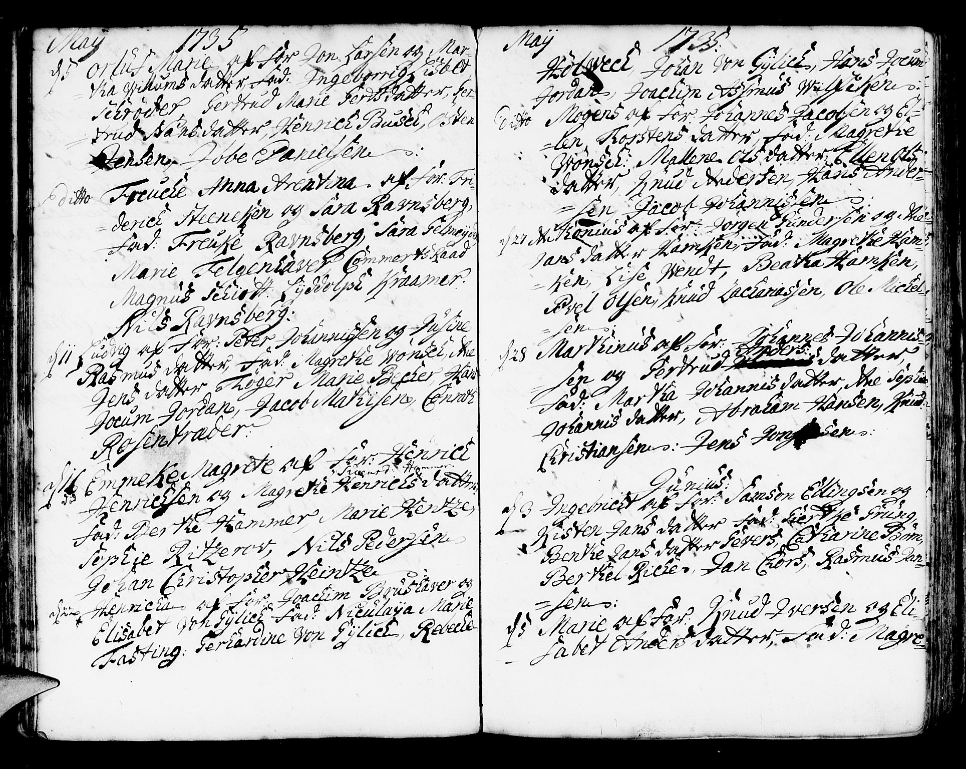 Korskirken sokneprestembete, AV/SAB-A-76101/H/Haa/L0004: Parish register (official) no. A 4, 1720-1750, p. 154