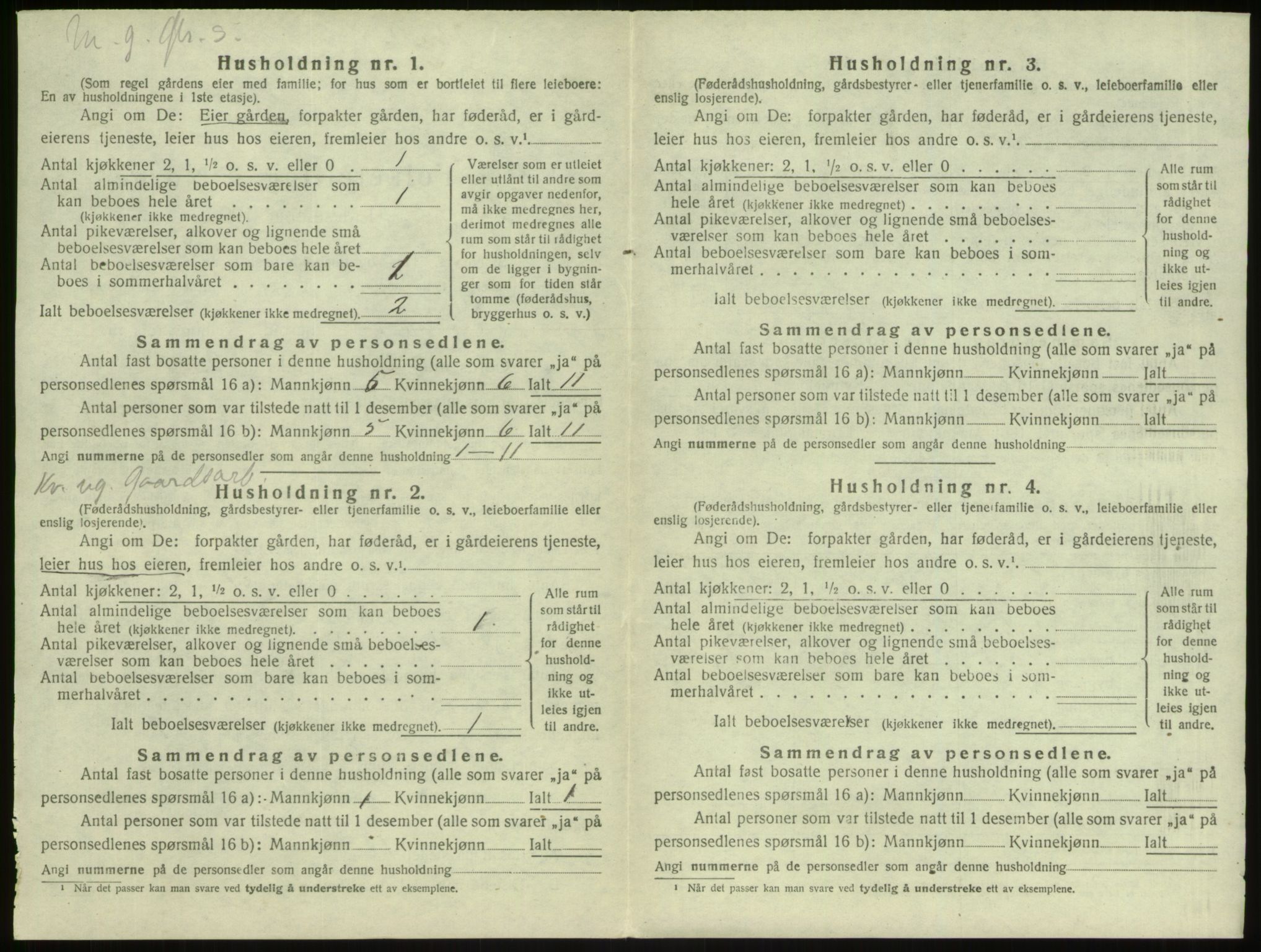 SAB, 1920 census for Lindås, 1920, p. 279