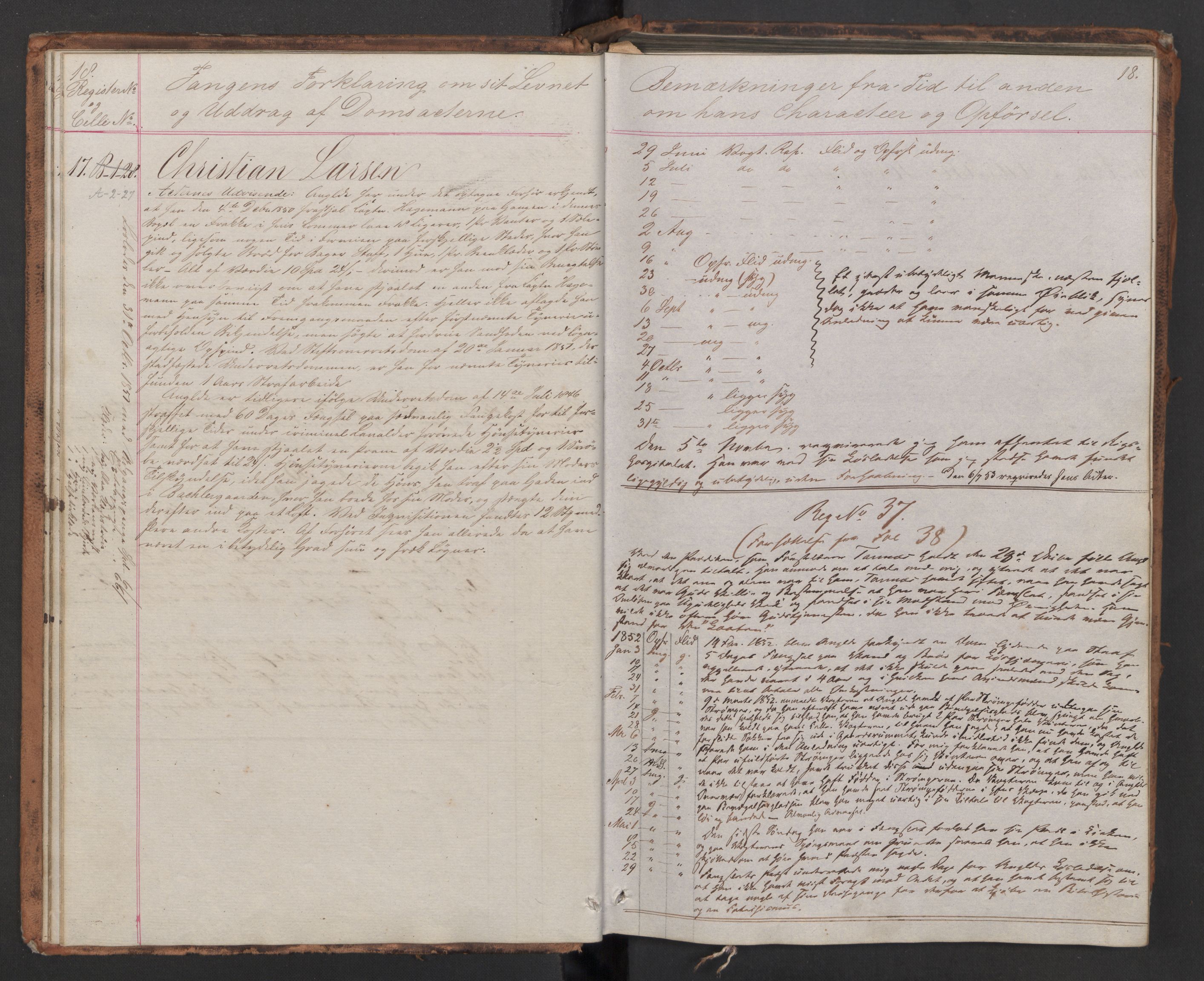 Botsfengslet, AV/RA-S-1539/D/Db/Dbb/L0001: 1a - 284a, 1851-1852, p. 18