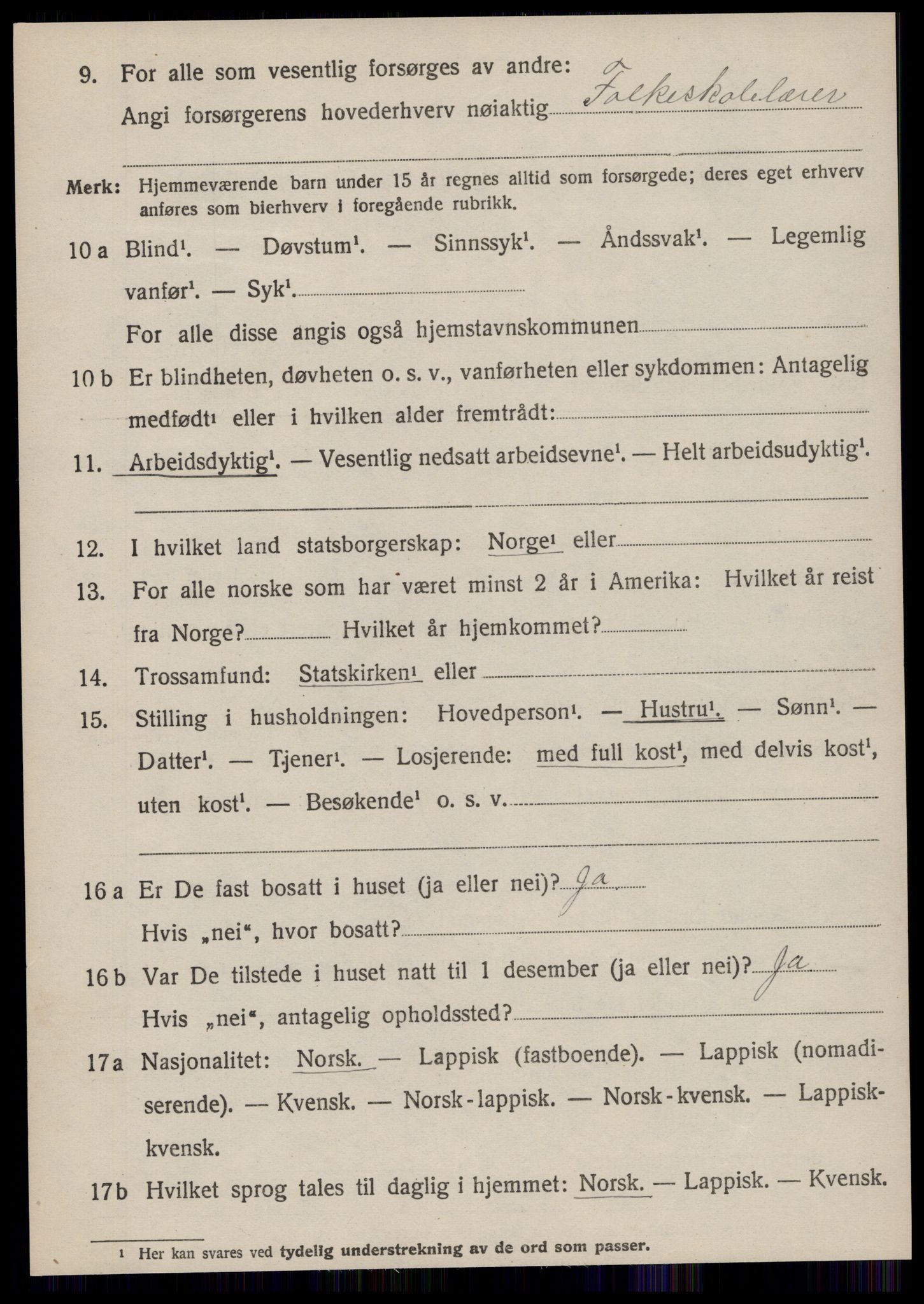 SAT, 1920 census for Hitra, 1920, p. 3058