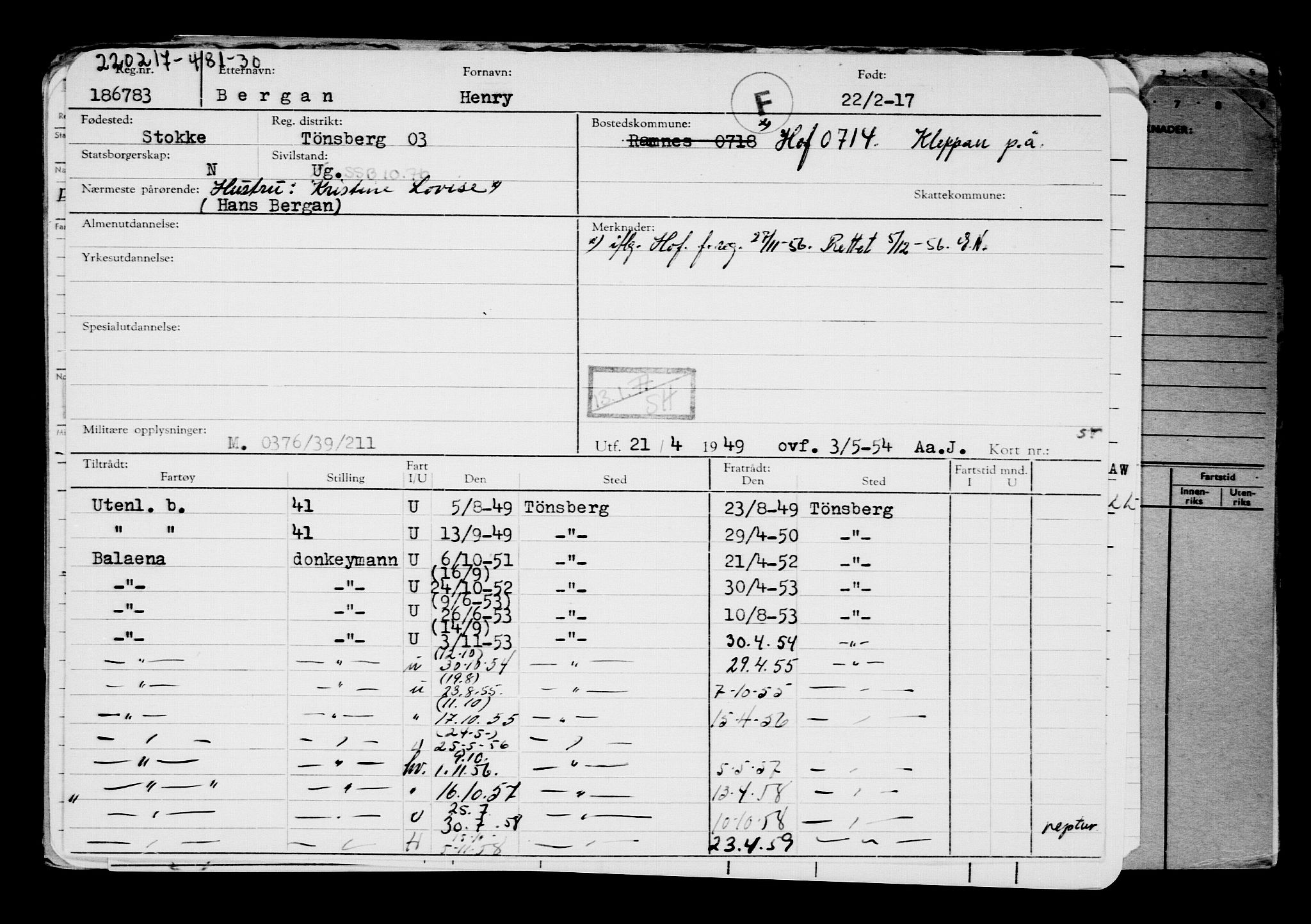 Direktoratet for sjømenn, AV/RA-S-3545/G/Gb/L0146: Hovedkort, 1917, p. 234