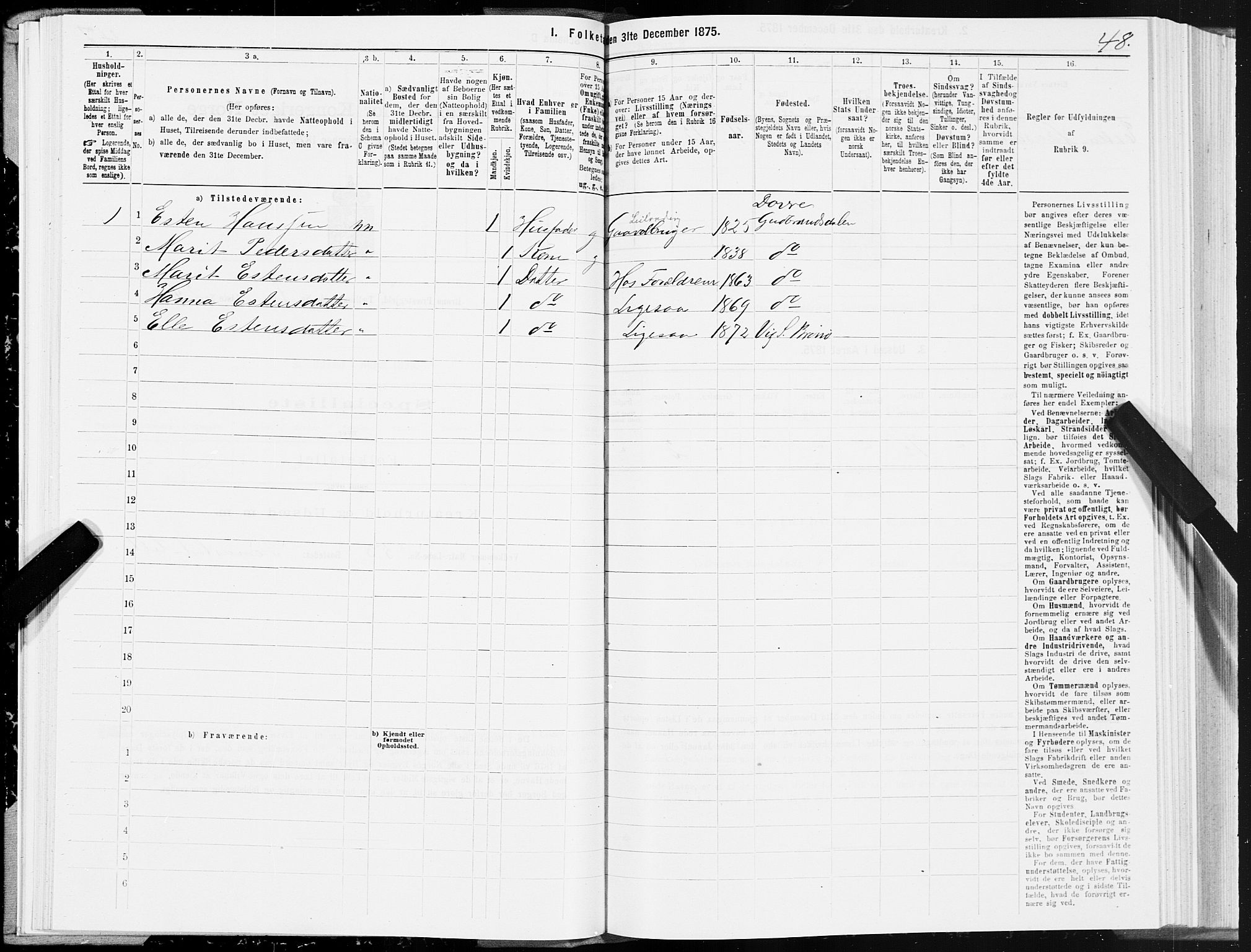 SAT, 1875 census for 1814P Brønnøy, 1875, p. 1048