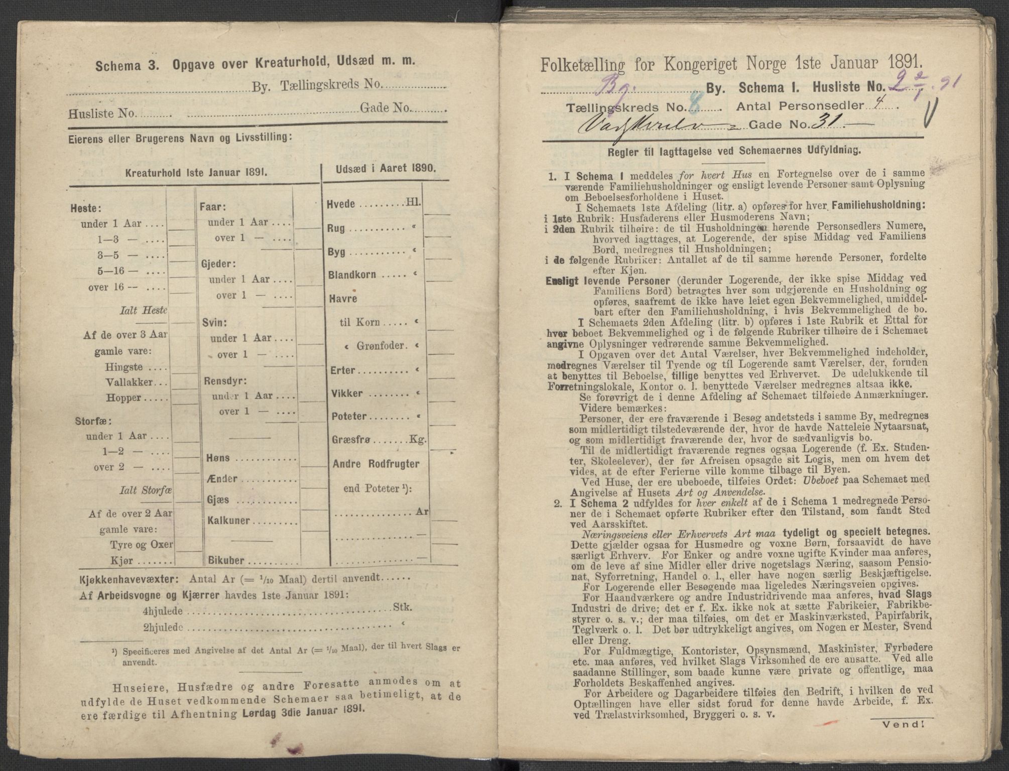 RA, 1891 Census for 1301 Bergen, 1891, p. 1342