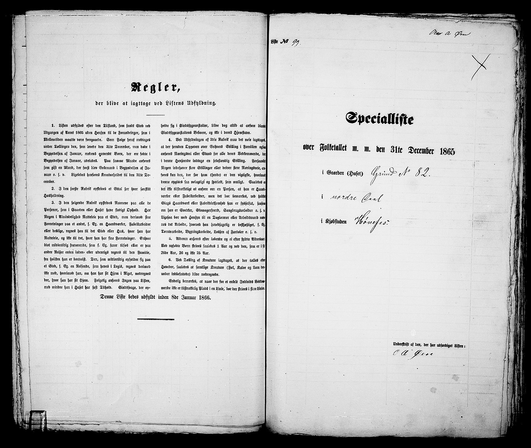 RA, 1865 census for Norderhov/Hønefoss, 1865, p. 193