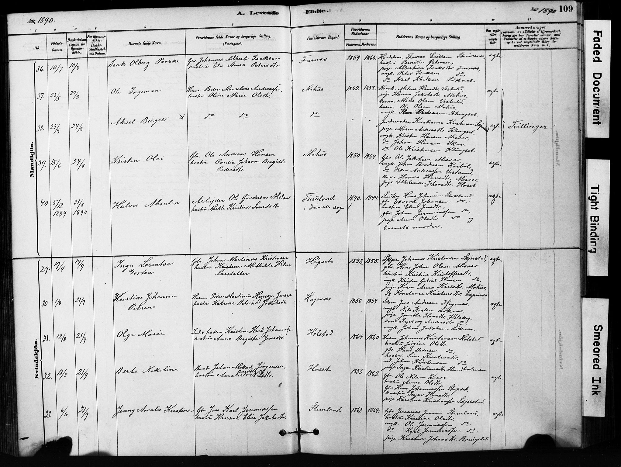 Ministerialprotokoller, klokkerbøker og fødselsregistre - Nordland, AV/SAT-A-1459/852/L0754: Parish register (copy) no. 852C05, 1878-1894, p. 109