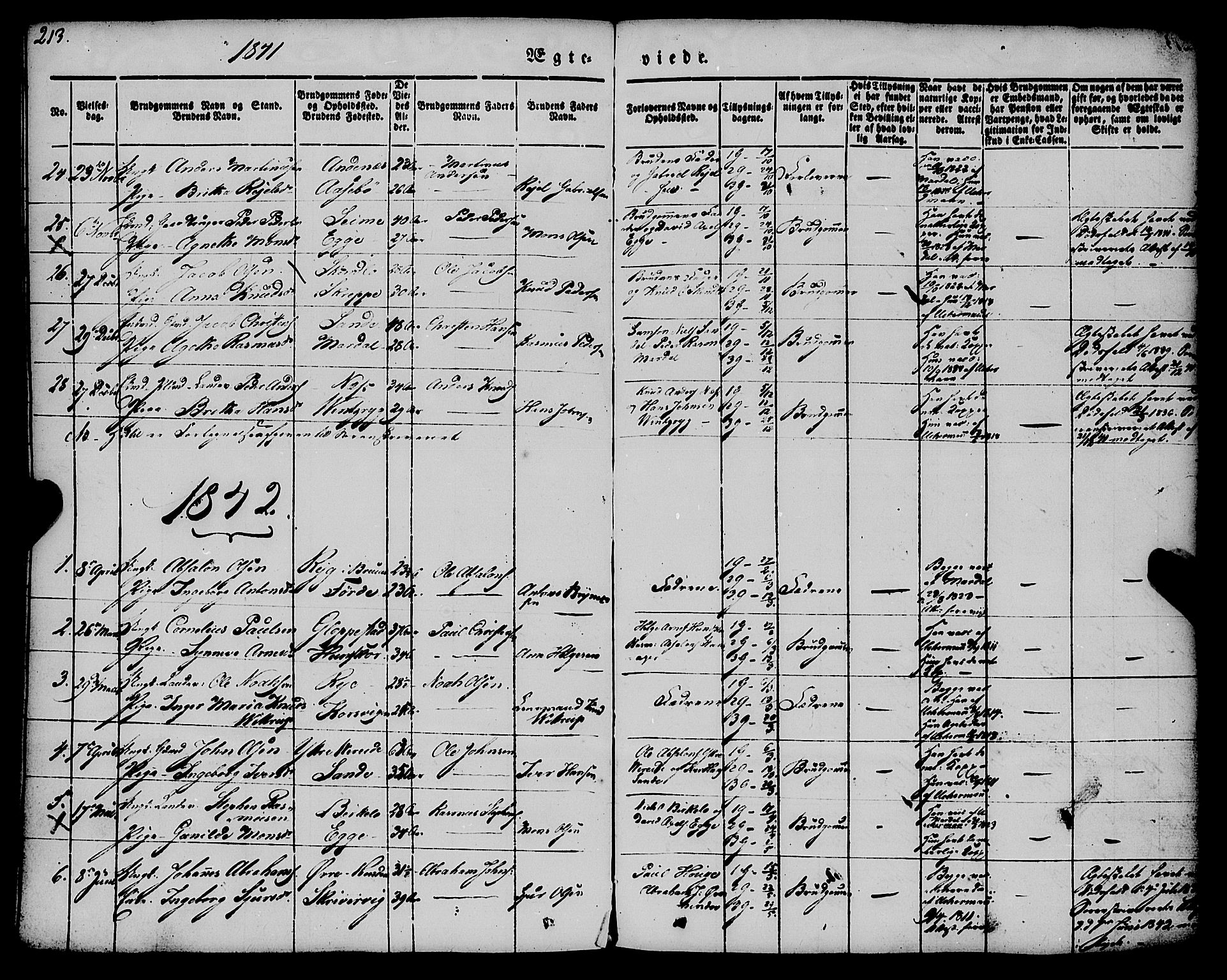 Gloppen sokneprestembete, AV/SAB-A-80101/H/Haa/Haaa/L0008: Parish register (official) no. A 8, 1837-1855, p. 213