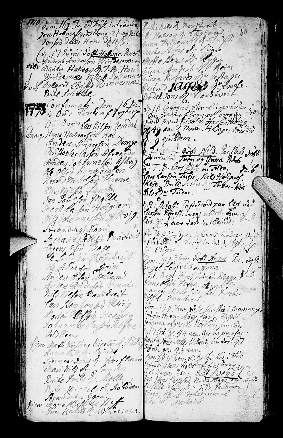 Os sokneprestembete, AV/SAB-A-99929: Parish register (official) no. A 9, 1766-1779, p. 50