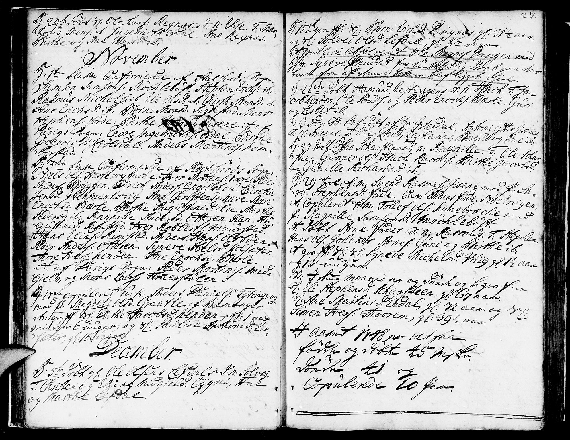 Davik sokneprestembete, AV/SAB-A-79701/H/Haa/Haaa/L0002: Parish register (official) no. A 2, 1742-1816, p. 27