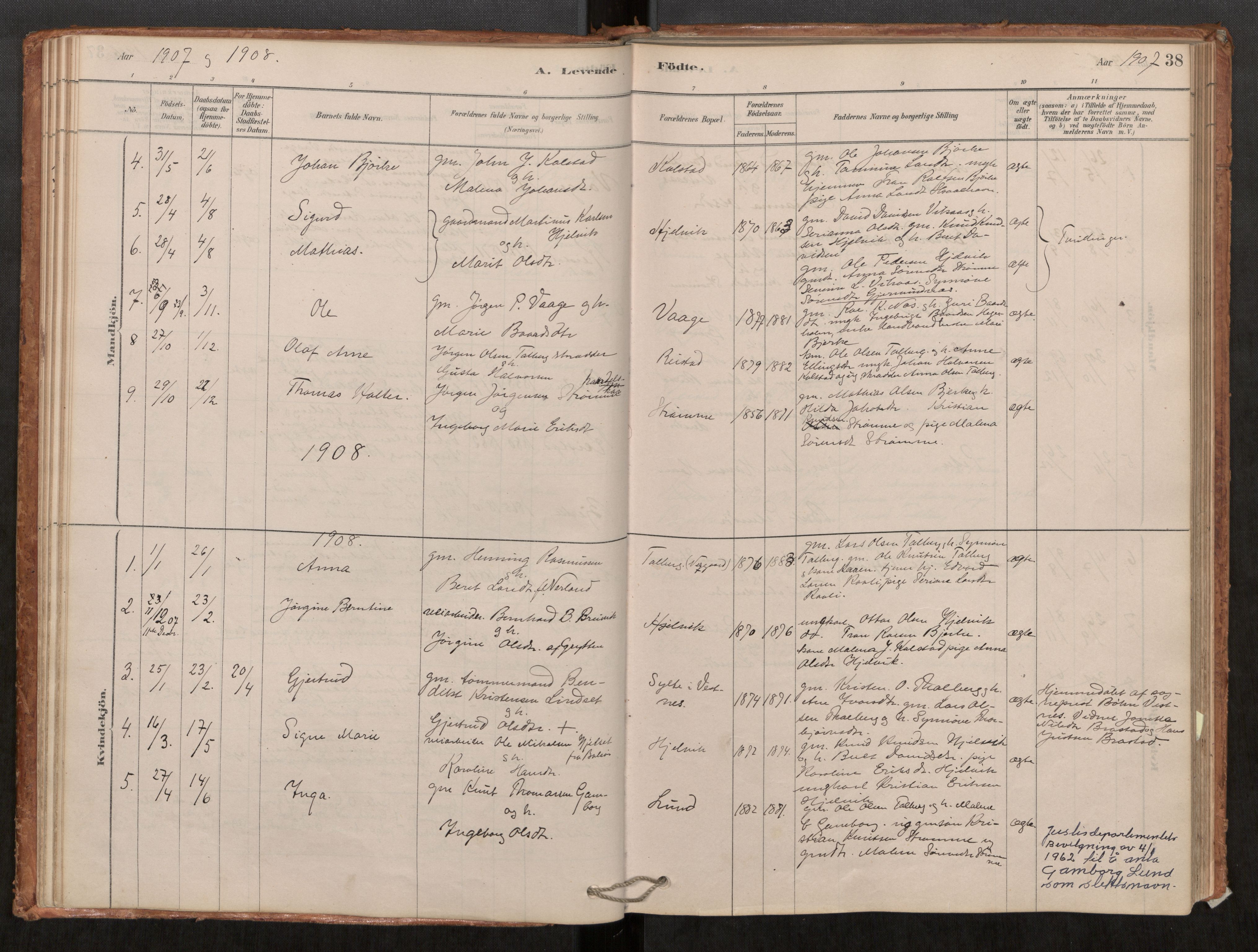 Ministerialprotokoller, klokkerbøker og fødselsregistre - Møre og Romsdal, AV/SAT-A-1454/550/L0621: Parish register (official) no. 550A01, 1878-1915, p. 38