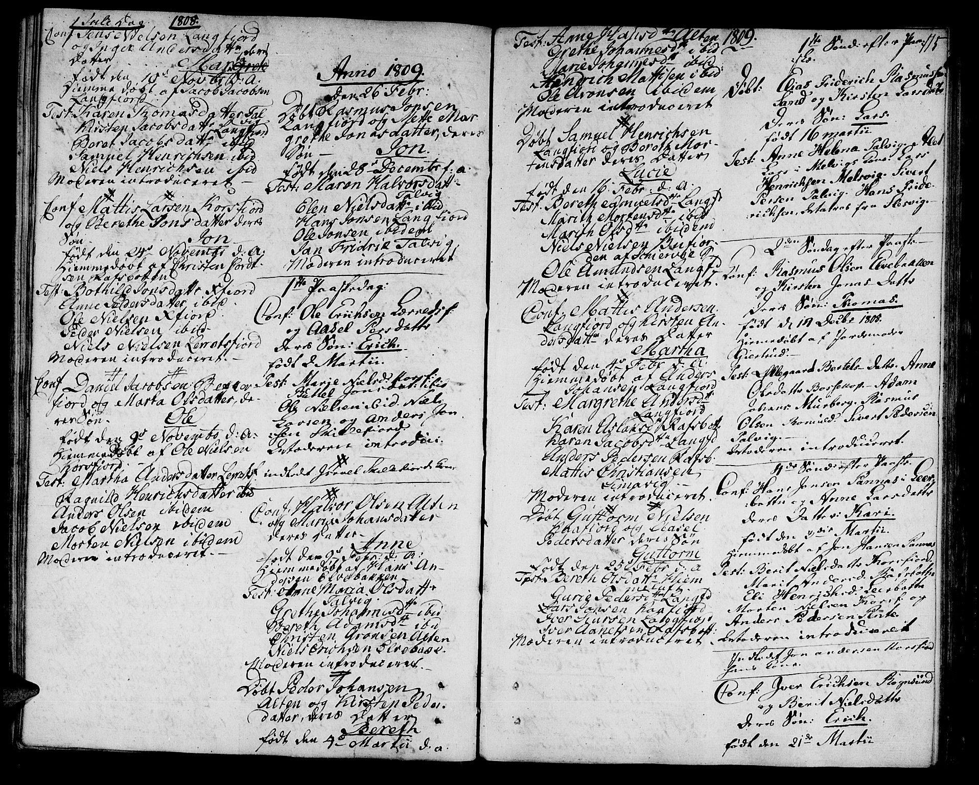 Talvik sokneprestkontor, SATØ/S-1337/H/Ha/L0006kirke: Parish register (official) no. 6, 1799-1812, p. 115