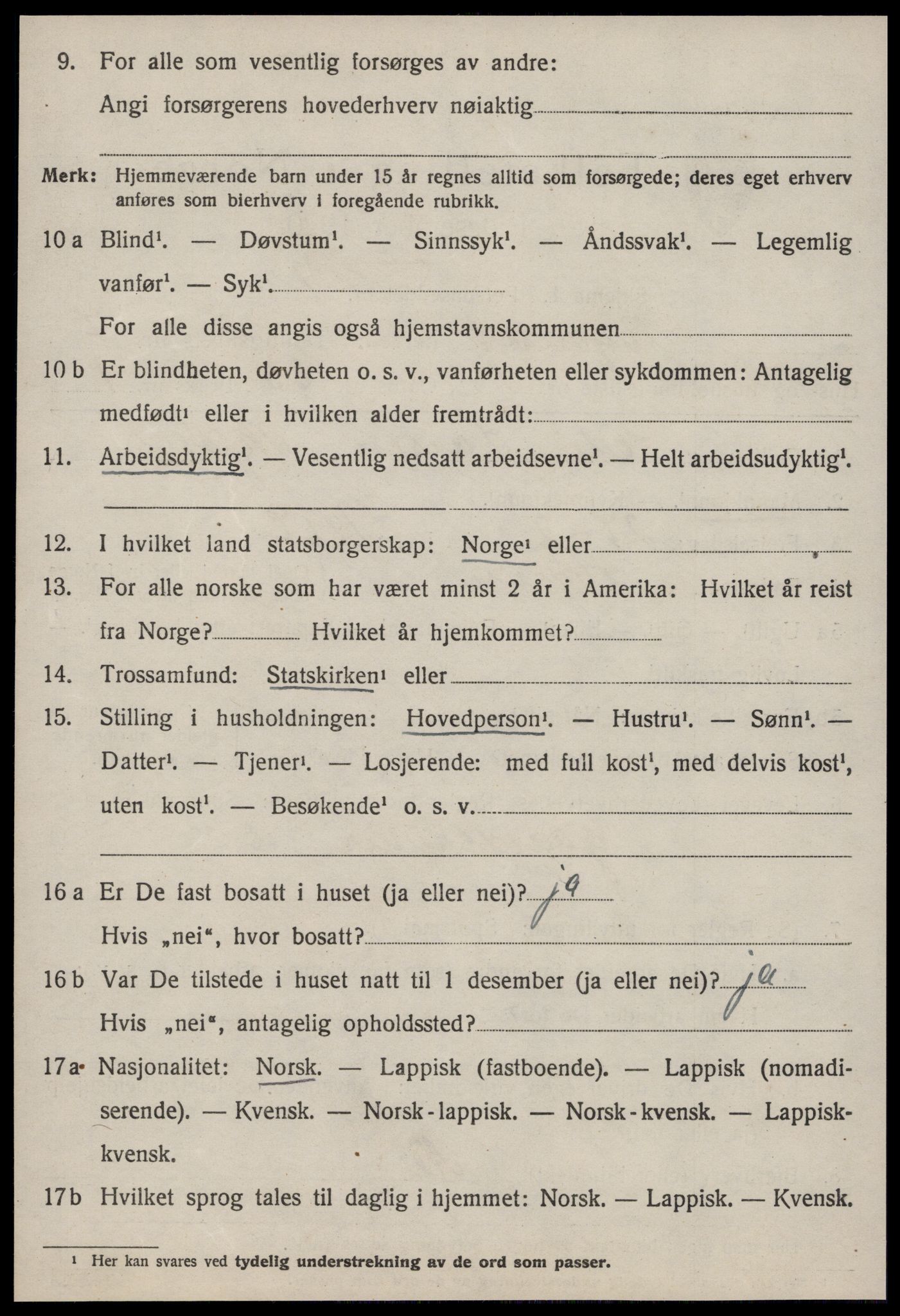 SAT, 1920 census for Byneset, 1920, p. 3465