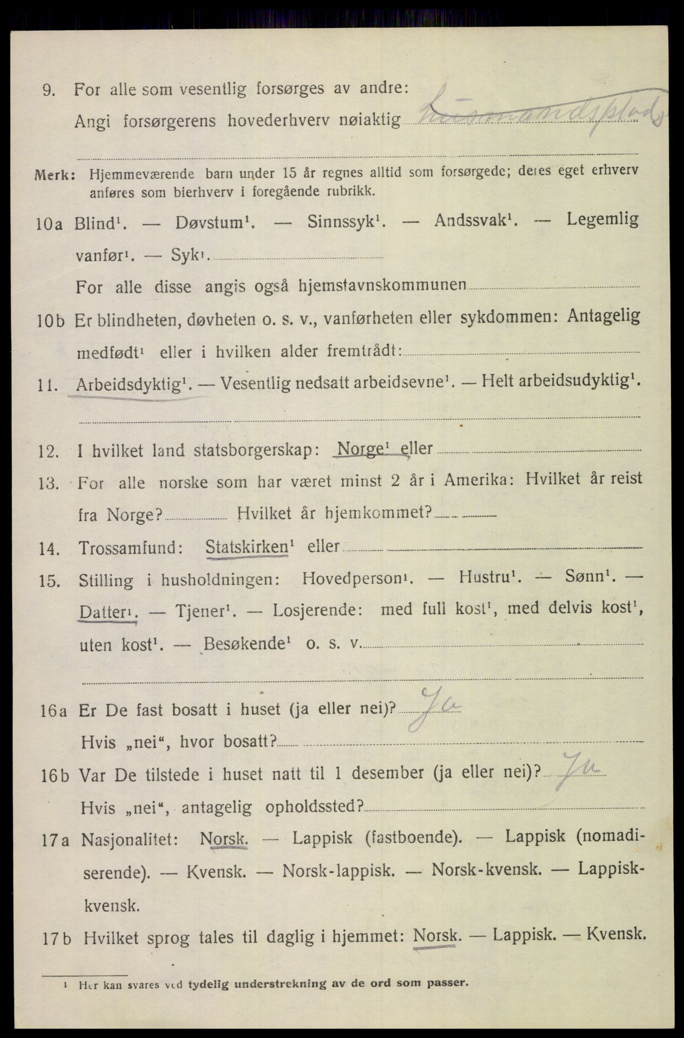 SAT, 1920 census for Bodin, 1920, p. 10869