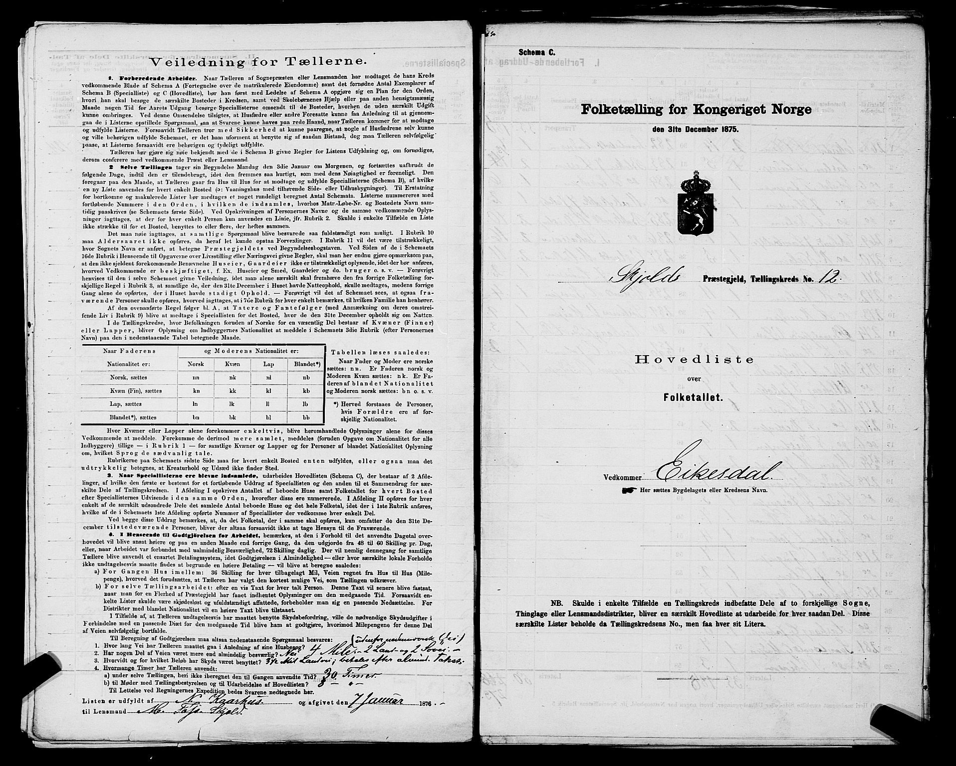 SAST, 1875 census for 1154P Skjold, 1875, p. 27