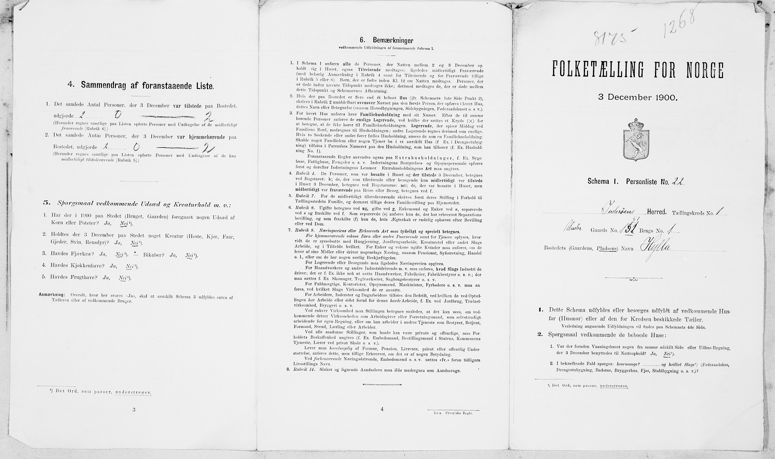 SAT, 1900 census for Inderøy, 1900, p. 32