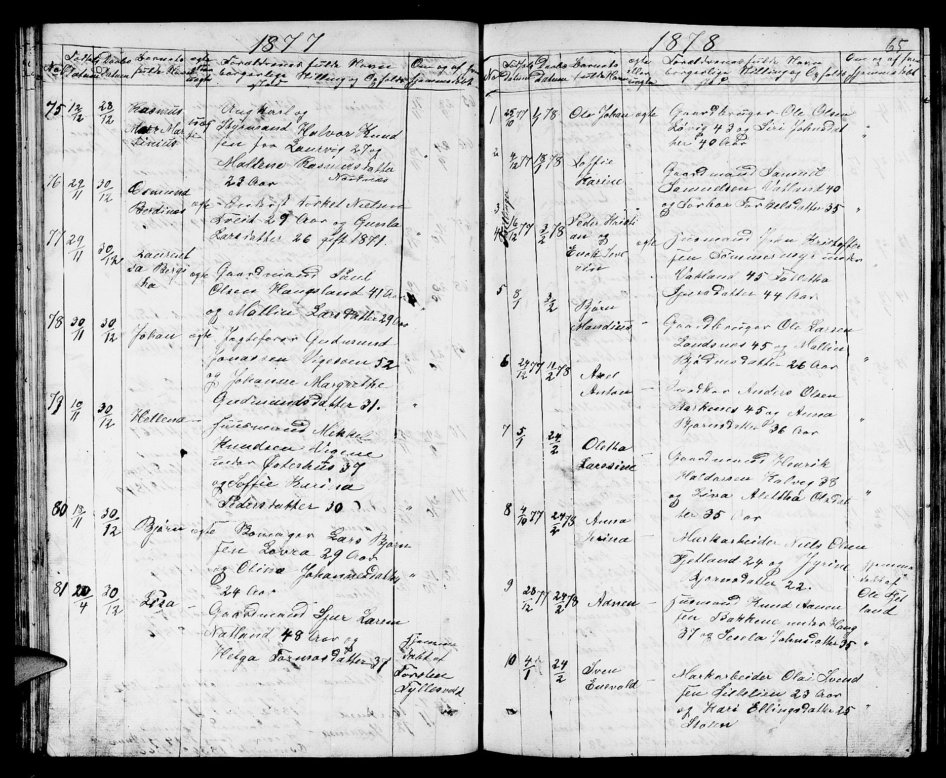 Jelsa sokneprestkontor, SAST/A-101842/01/V: Parish register (copy) no. B 3, 1864-1890, p. 65