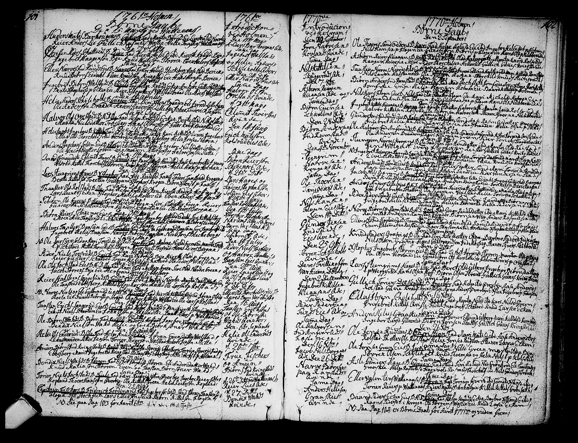 Sigdal kirkebøker, SAKO/A-245/F/Fa/L0001: Parish register (official) no. I 1, 1722-1777, p. 101-102
