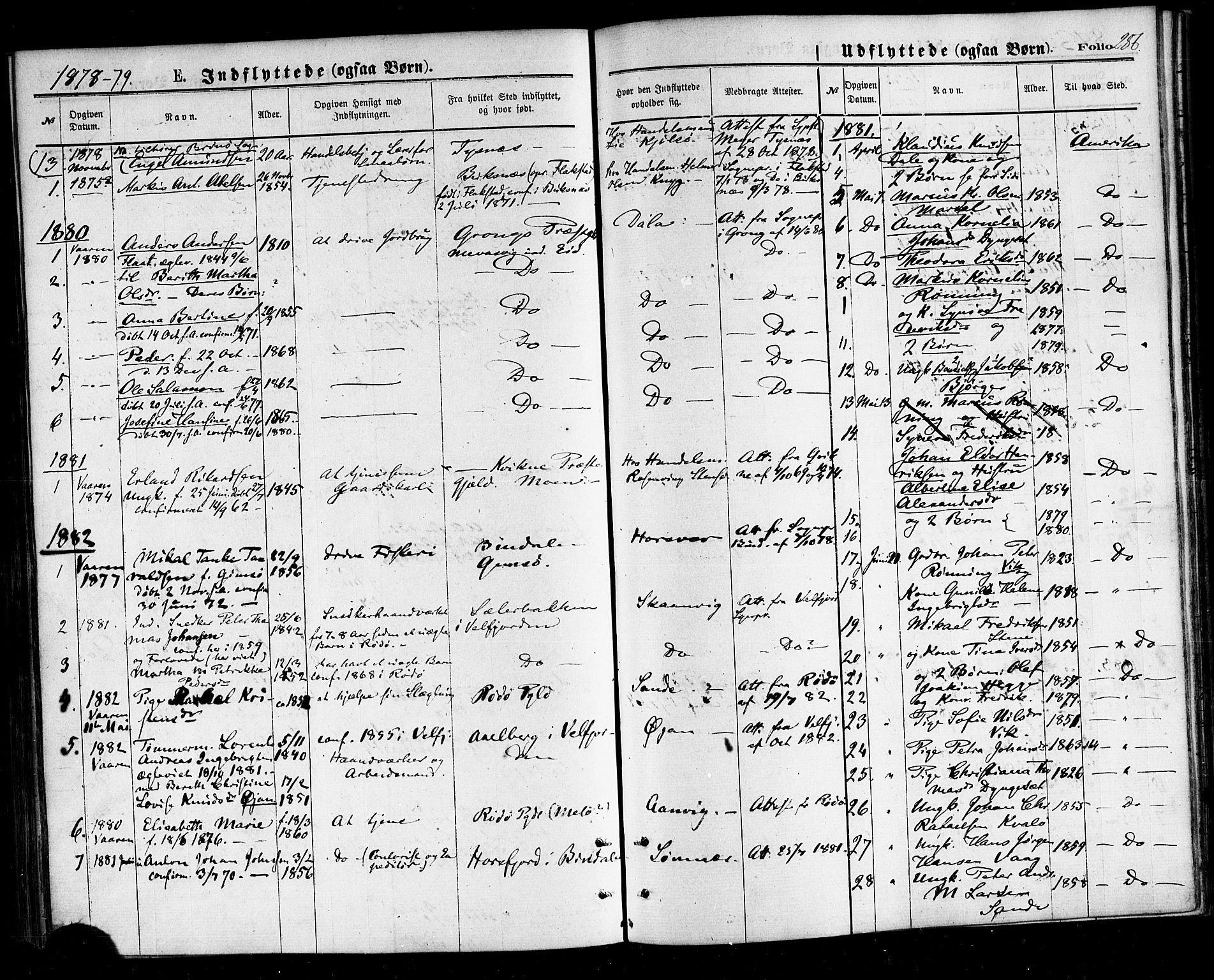 Ministerialprotokoller, klokkerbøker og fødselsregistre - Nordland, SAT/A-1459/812/L0177: Parish register (official) no. 812A06, 1875-1885, p. 286