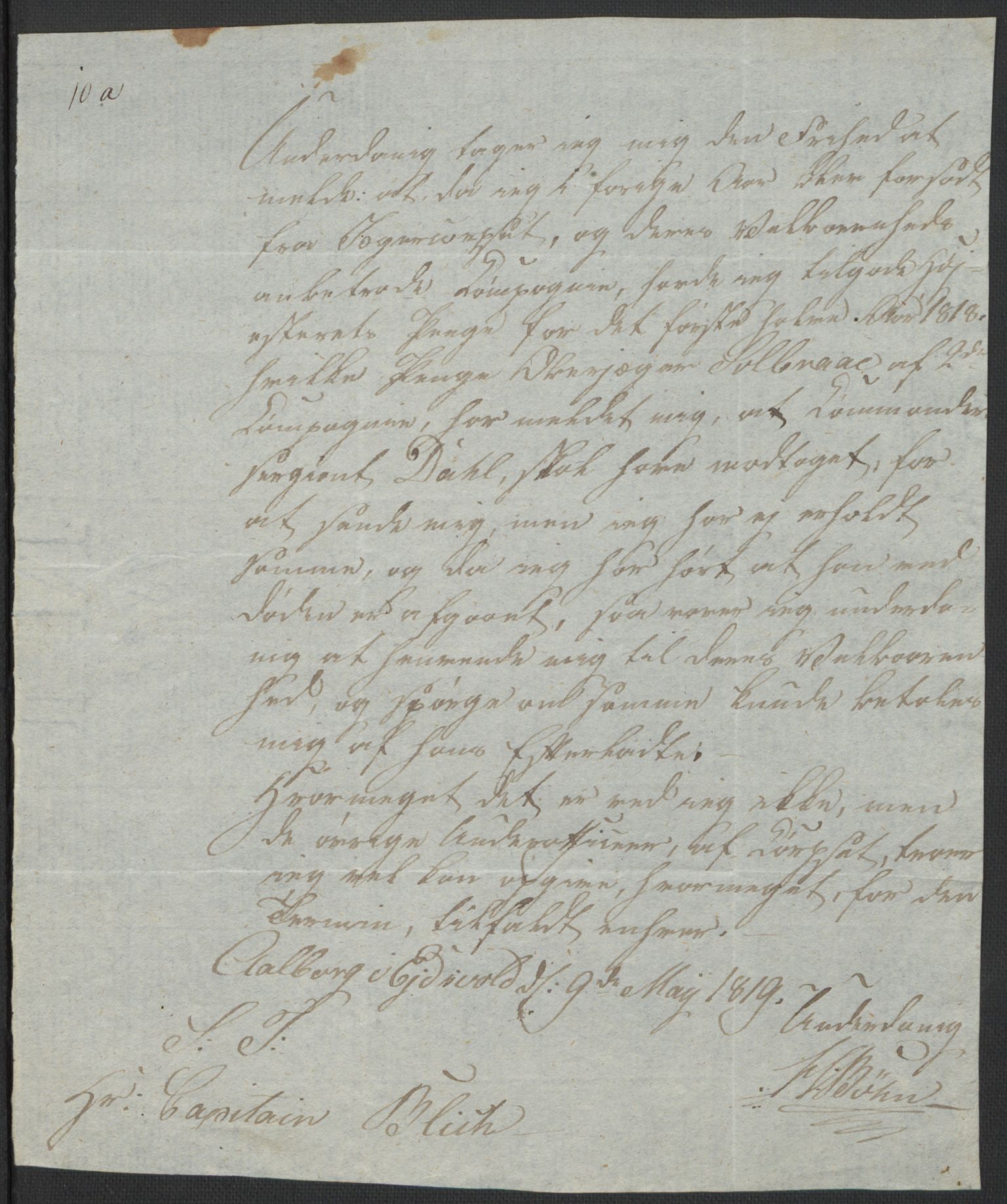 Forsvaret, Generalauditøren, AV/RA-RAFA-1772/F/Fj/Fjb/L0005: Skifter 1818 - 1823, 1818-1823, p. 105